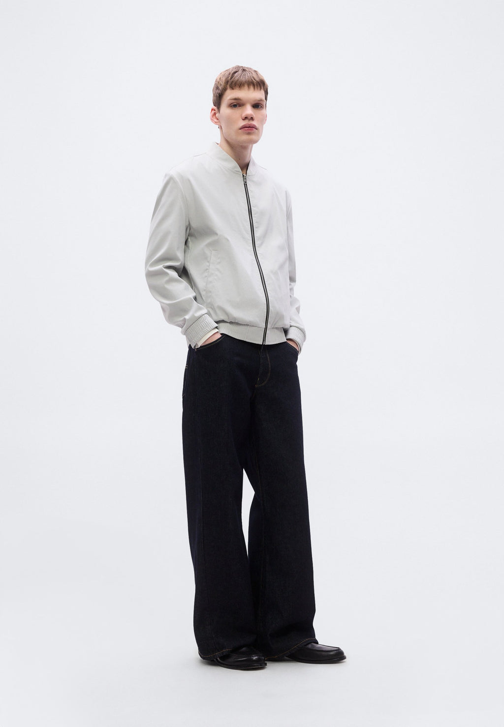 UKASHI - Bomber Jacket - light pastel grey
