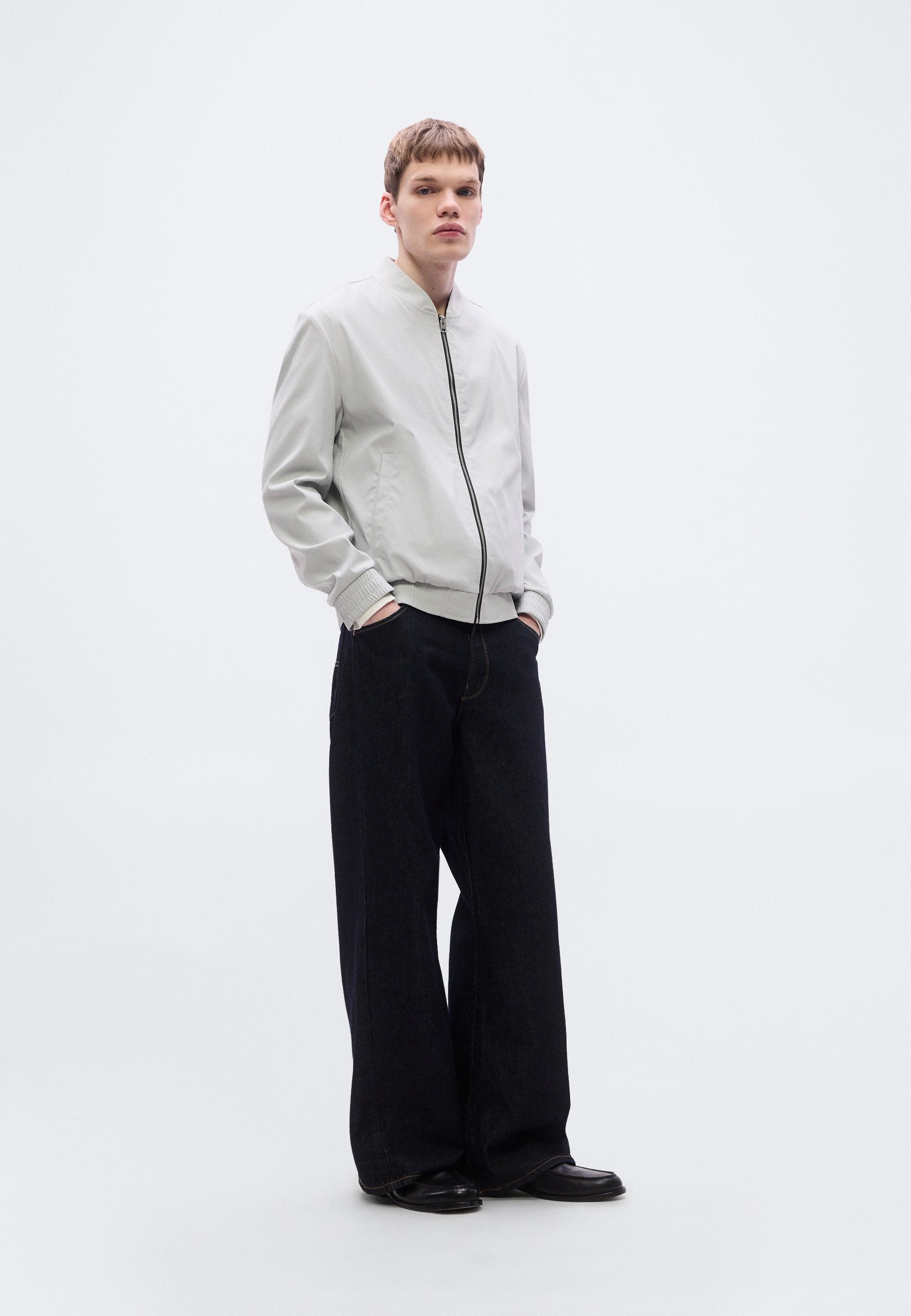UKASHI - Bomber Jacket - light pastel grey
