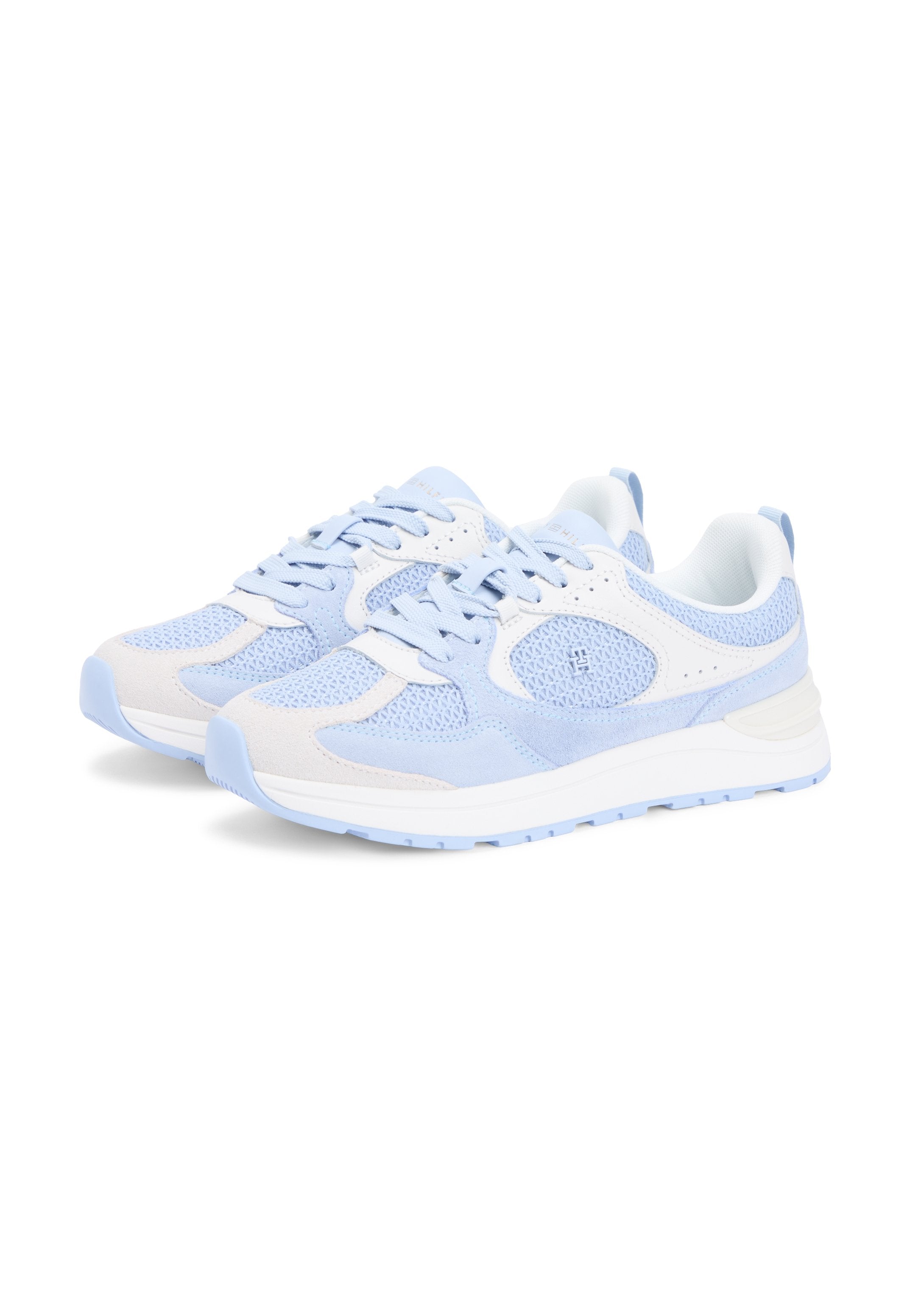 TONAL TH MONOGRAM MIXED TEXTURE TRAINERS - Trainers - breezy blue/ecru