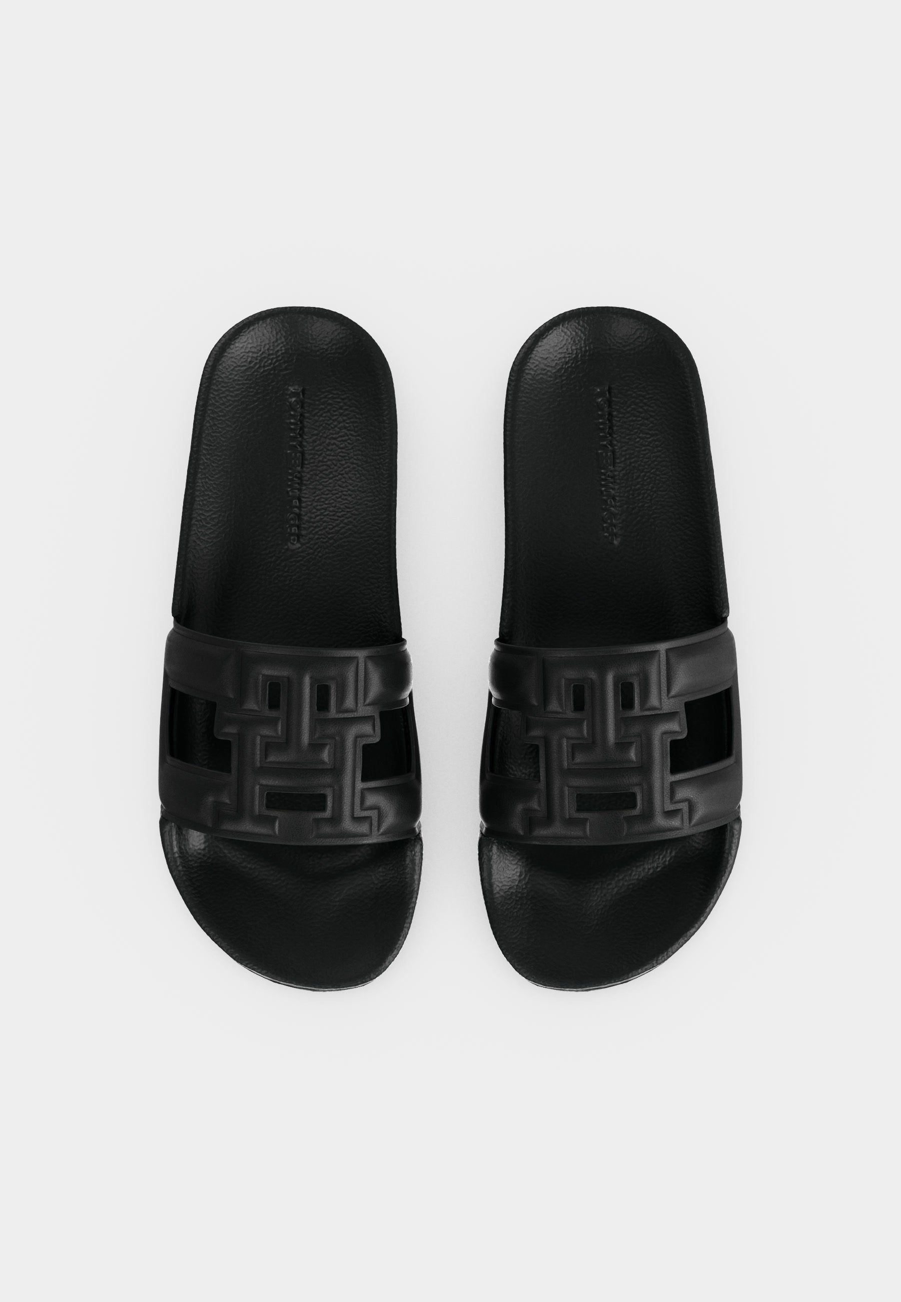 MONOGRAM POOL SLIDE - Mules - black