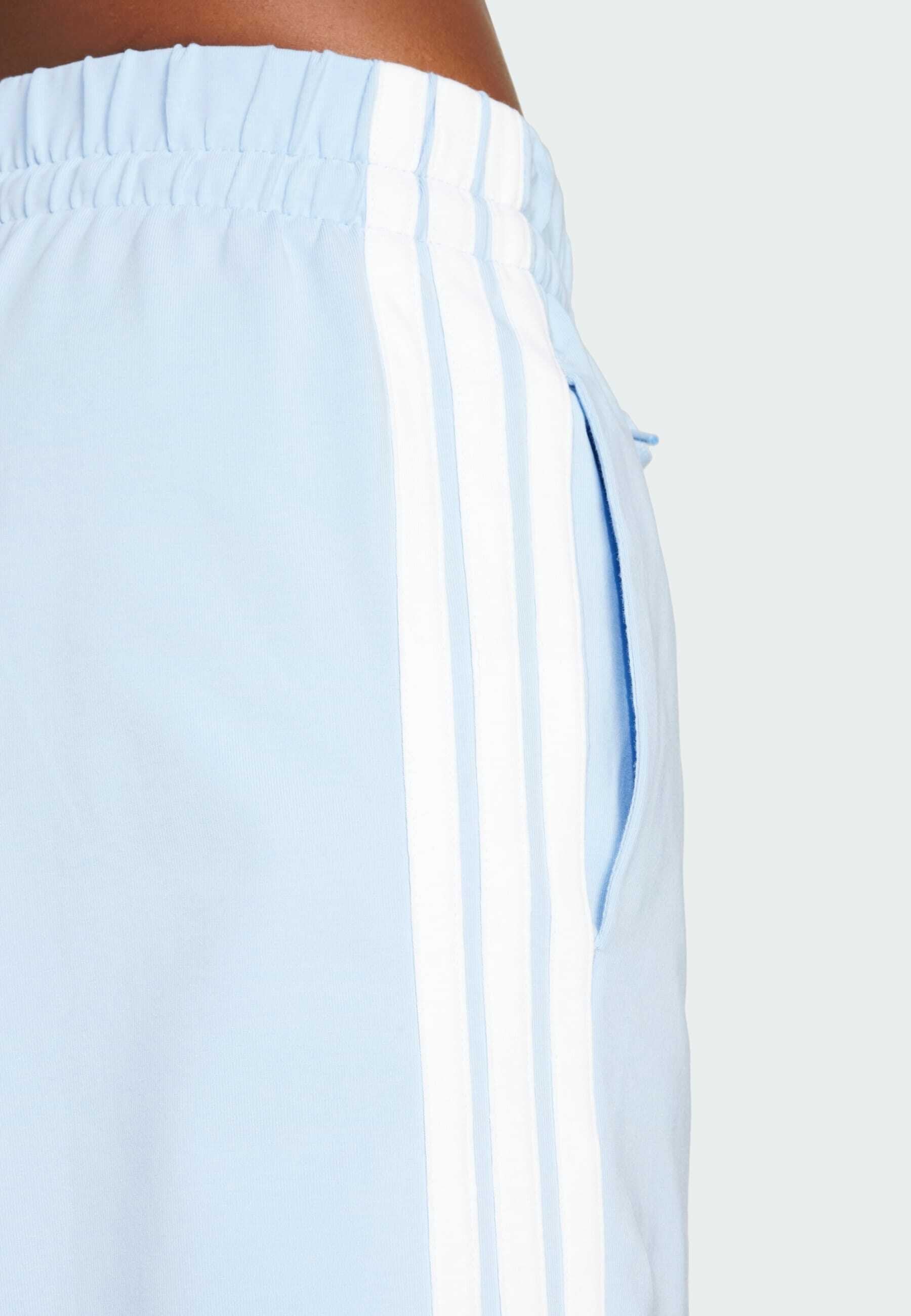 ESSENTIALS 3 STRIPES COTTON - Sports shorts - glow blue/white