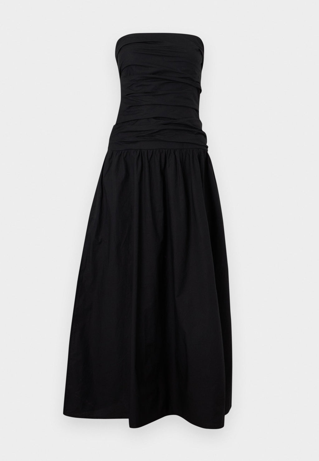 STRAPLESS DRAPED BODICE MAXI DRESS - Maxi dress - true black