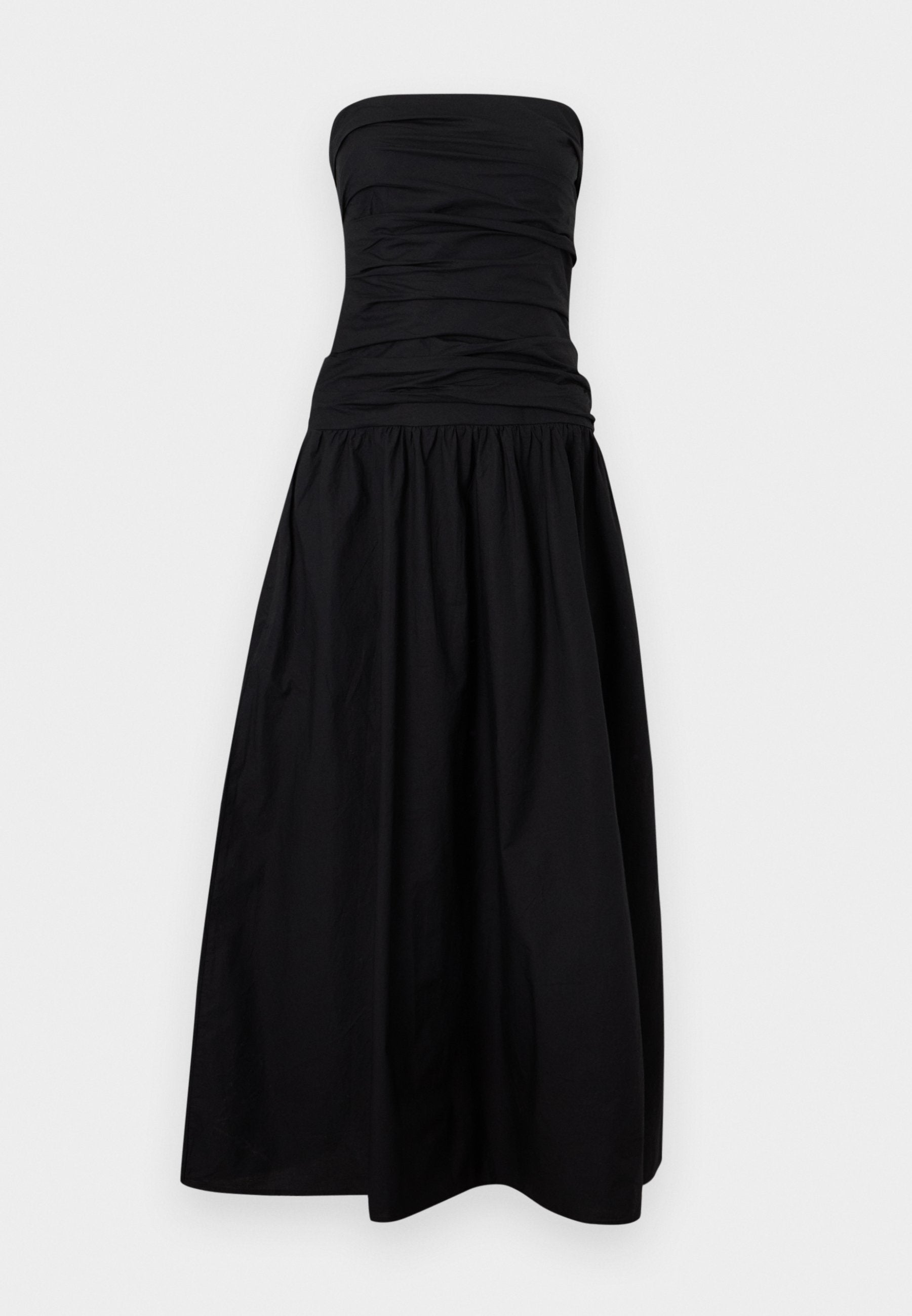 STRAPLESS DRAPED BODICE MAXI DRESS - Maxi dress - true black