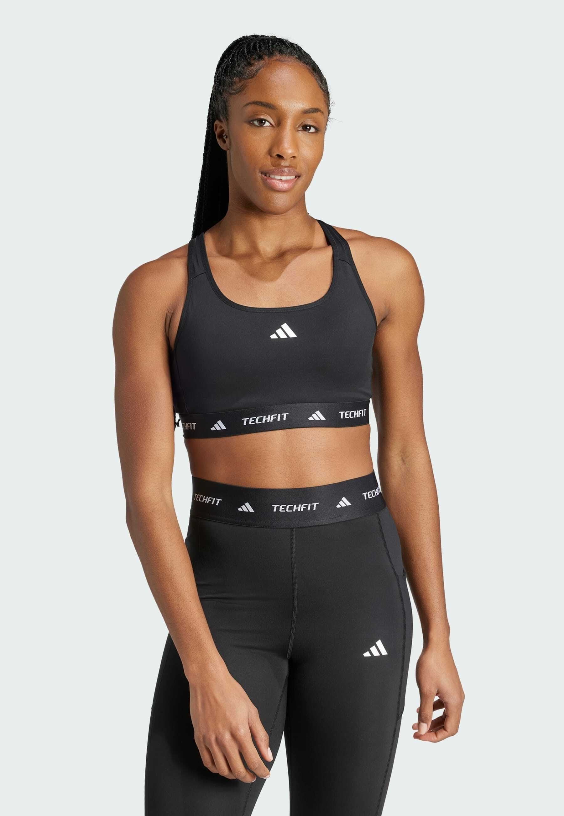 TECHFIT MEDIUM SUPPORT BRA - Medium support sports bra - black