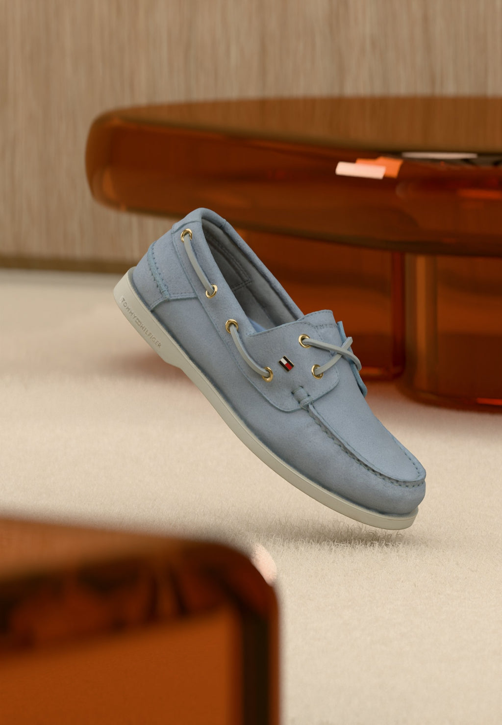 SUEDE BOAT SHOES - Boat shoes - breezy blue