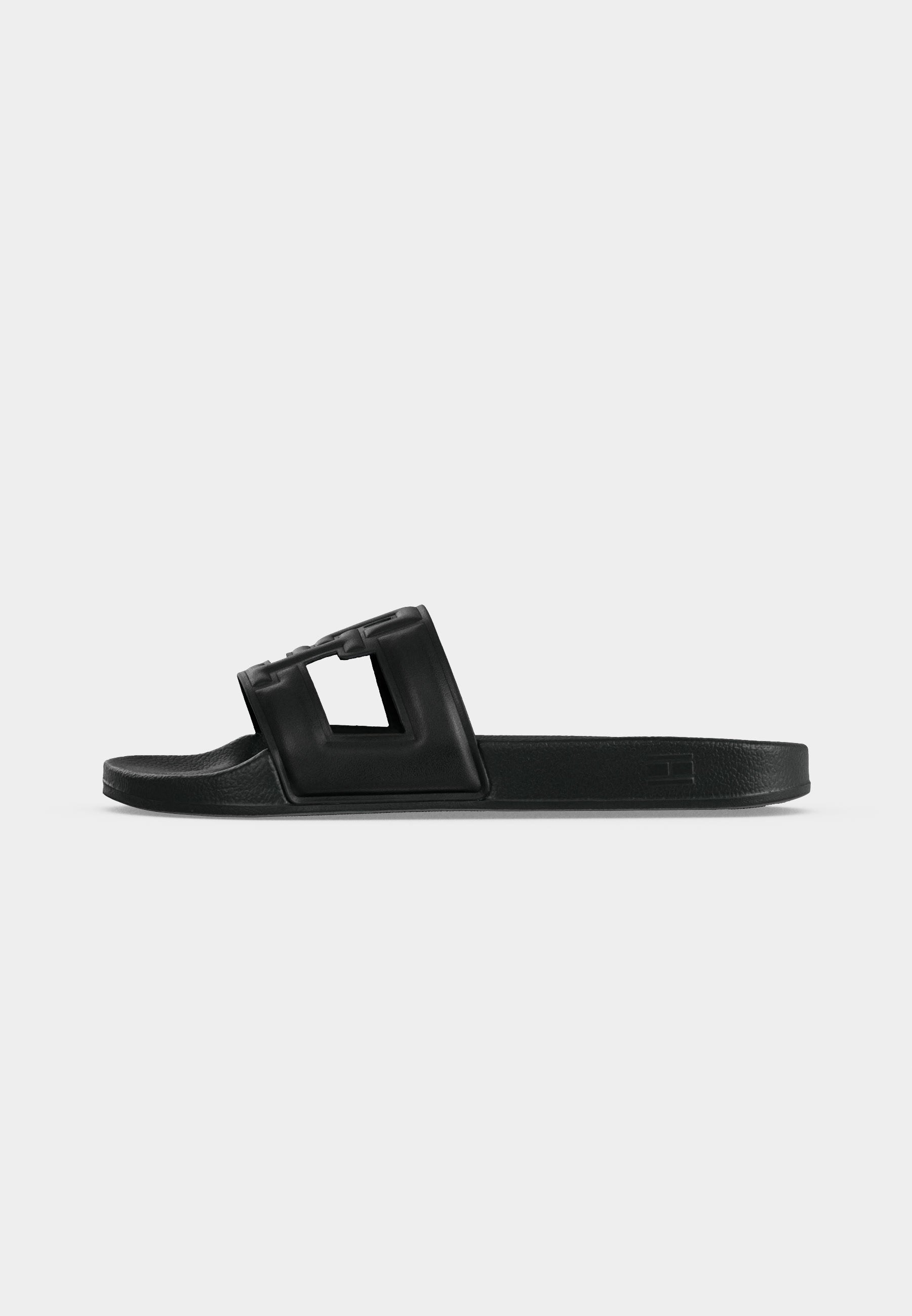 MONOGRAM POOL SLIDE - Mules - black