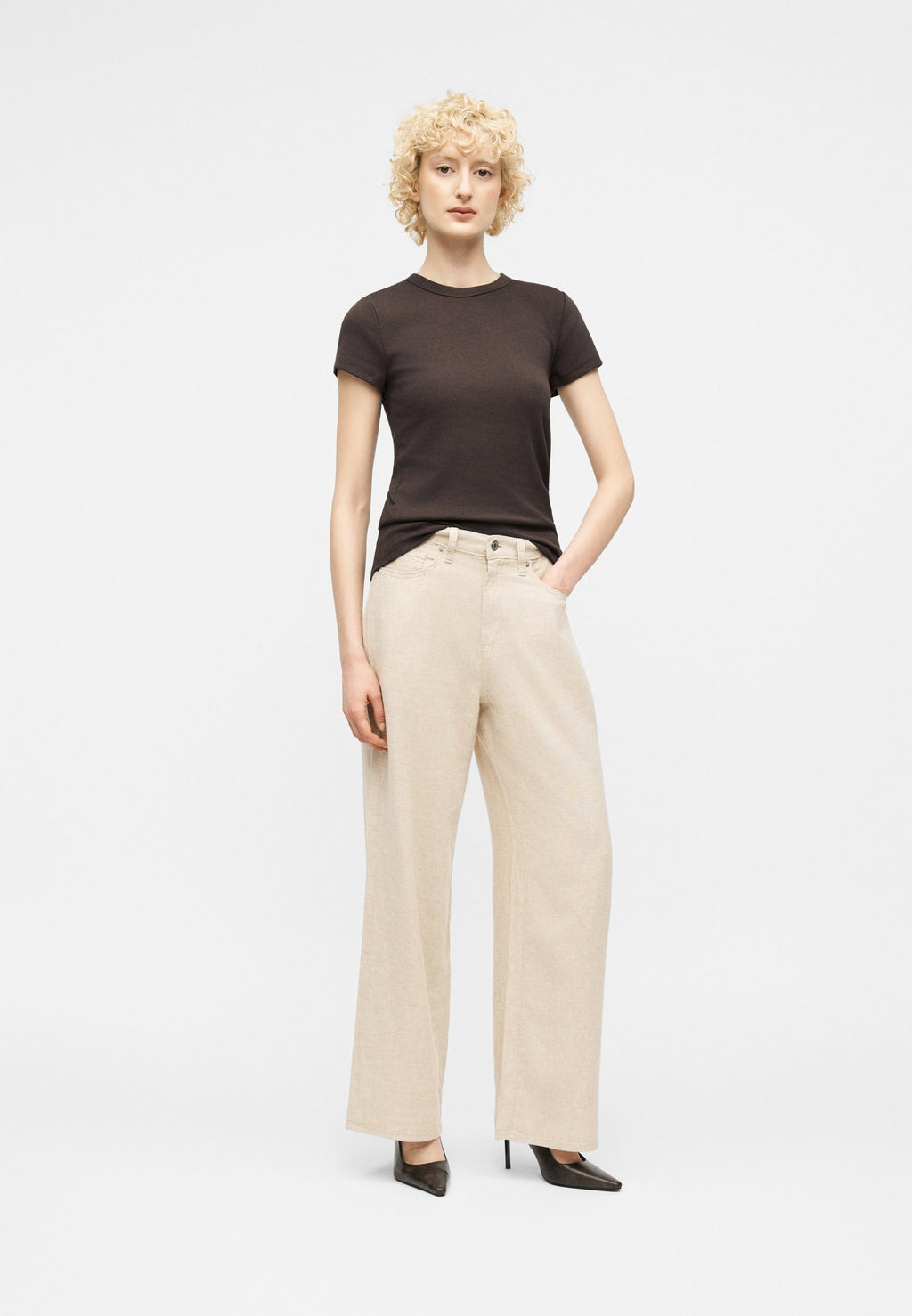 CREW - Print T-shirt - terra brown