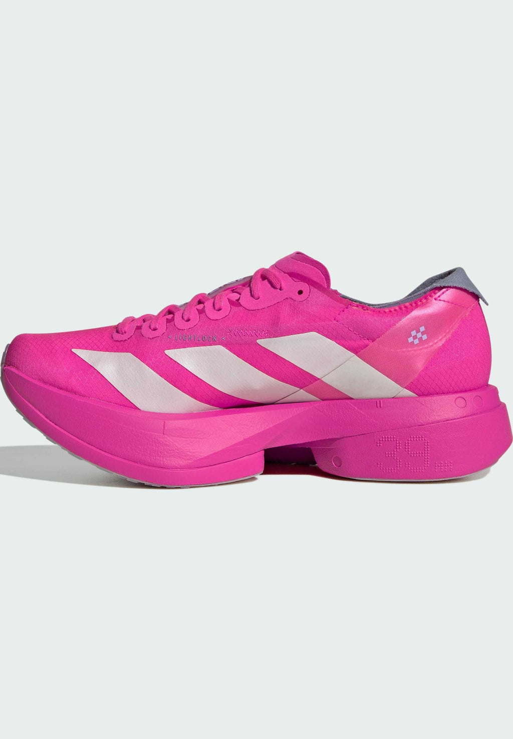 ADIZERO ADIOS PRO 4 - Road running shoes - shock pink metalic aurora plum
