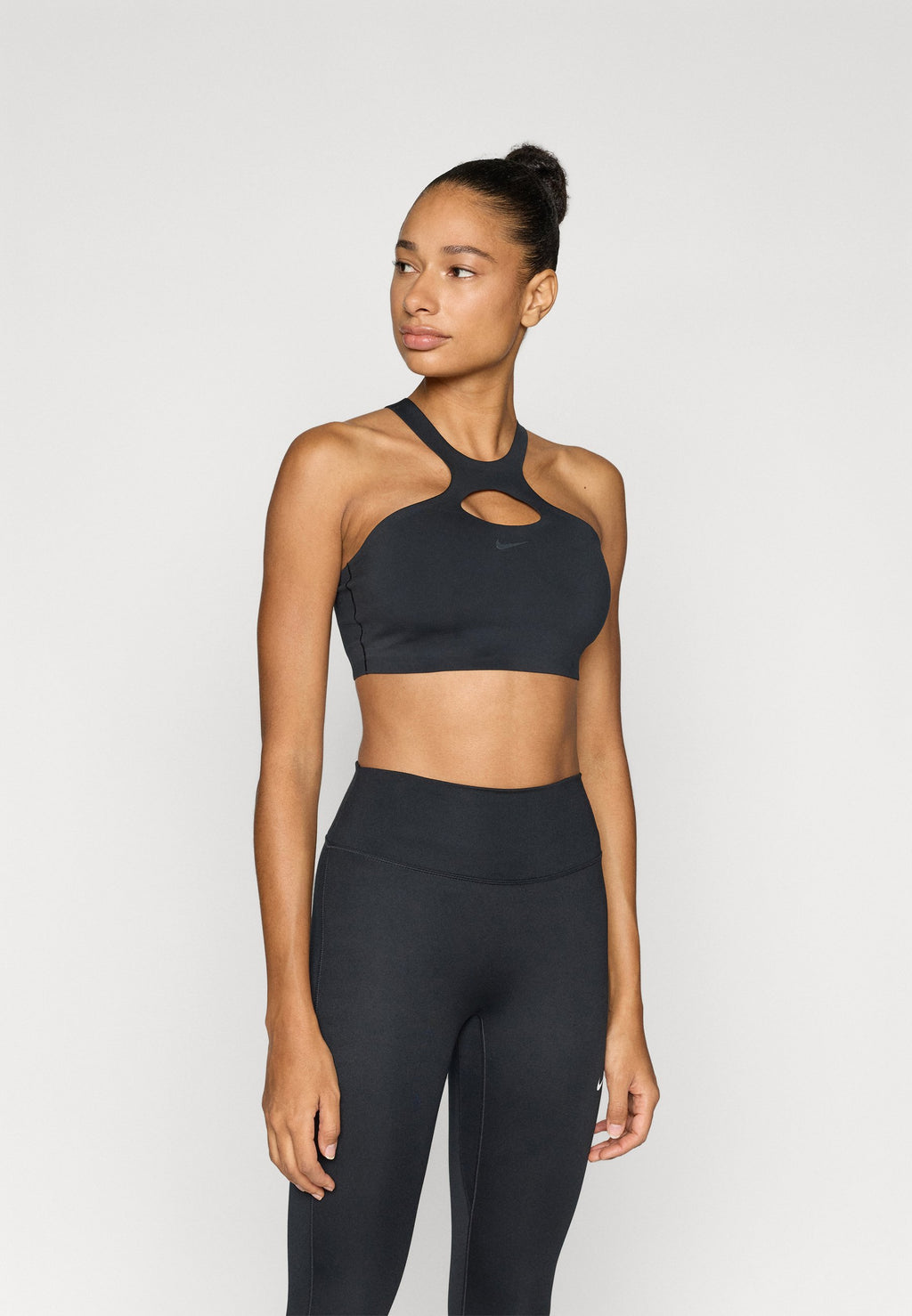 BRA - Medium support sports bra - black/anthracite/smoke grey