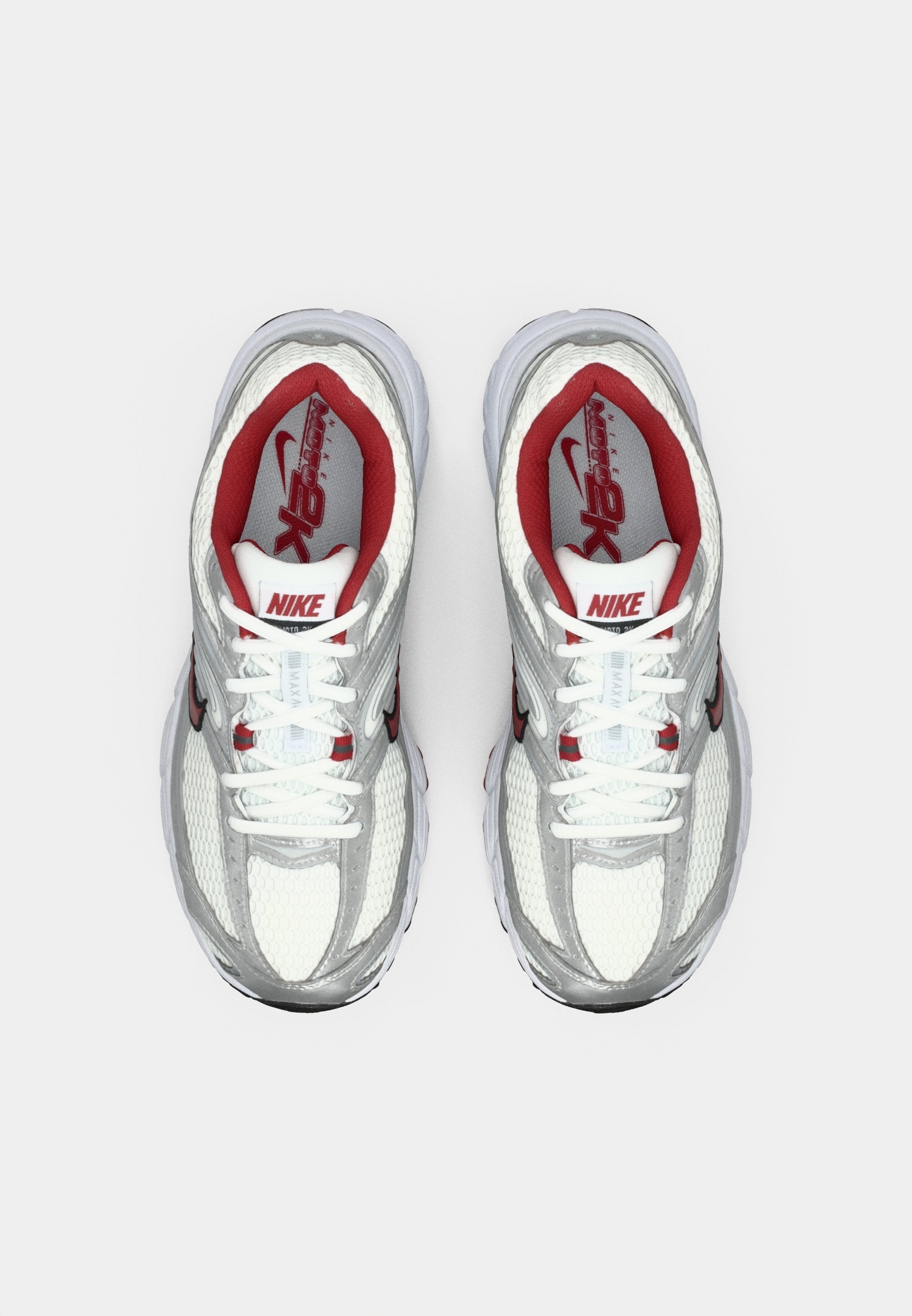 AIR MAX MOTO 2K - Antrenman Ayakkabısı - beyaz/koyu kırmızı/metalik gümüş rengi/siyah/mat gümüş rengi