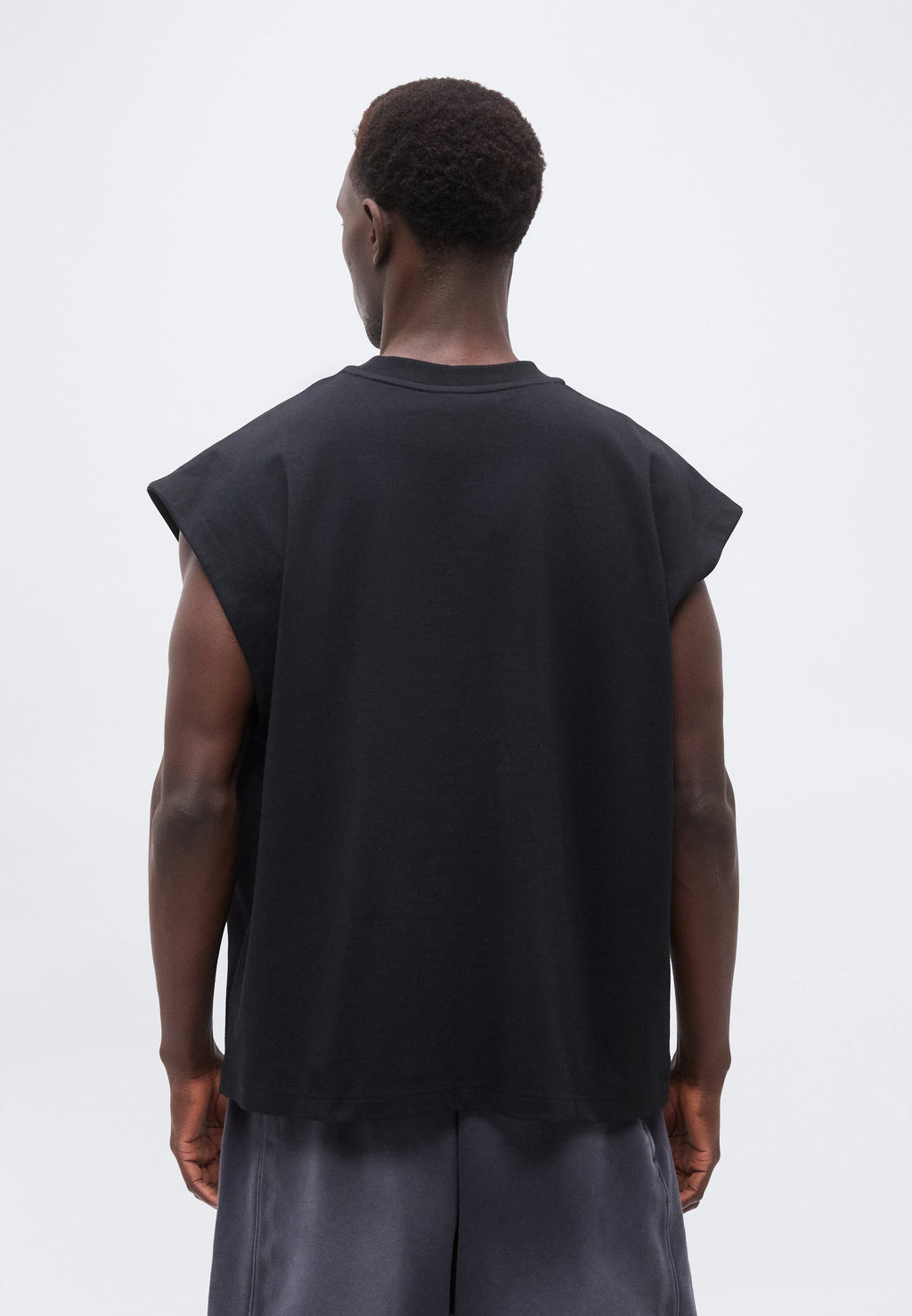 STANDARD ISSUE GM SLEEVELESS TOP - Sports T-shirt - black/pale ivory
