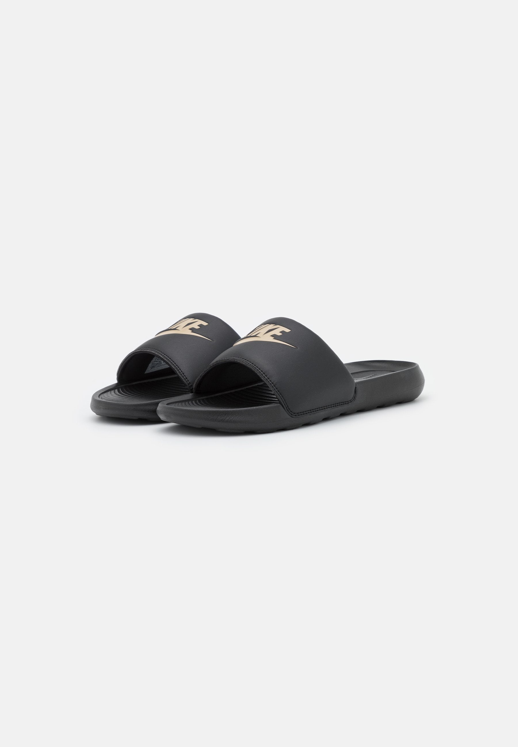 VICTORI ONE SLIDE UNISEX - Mules - noir/or métallisé