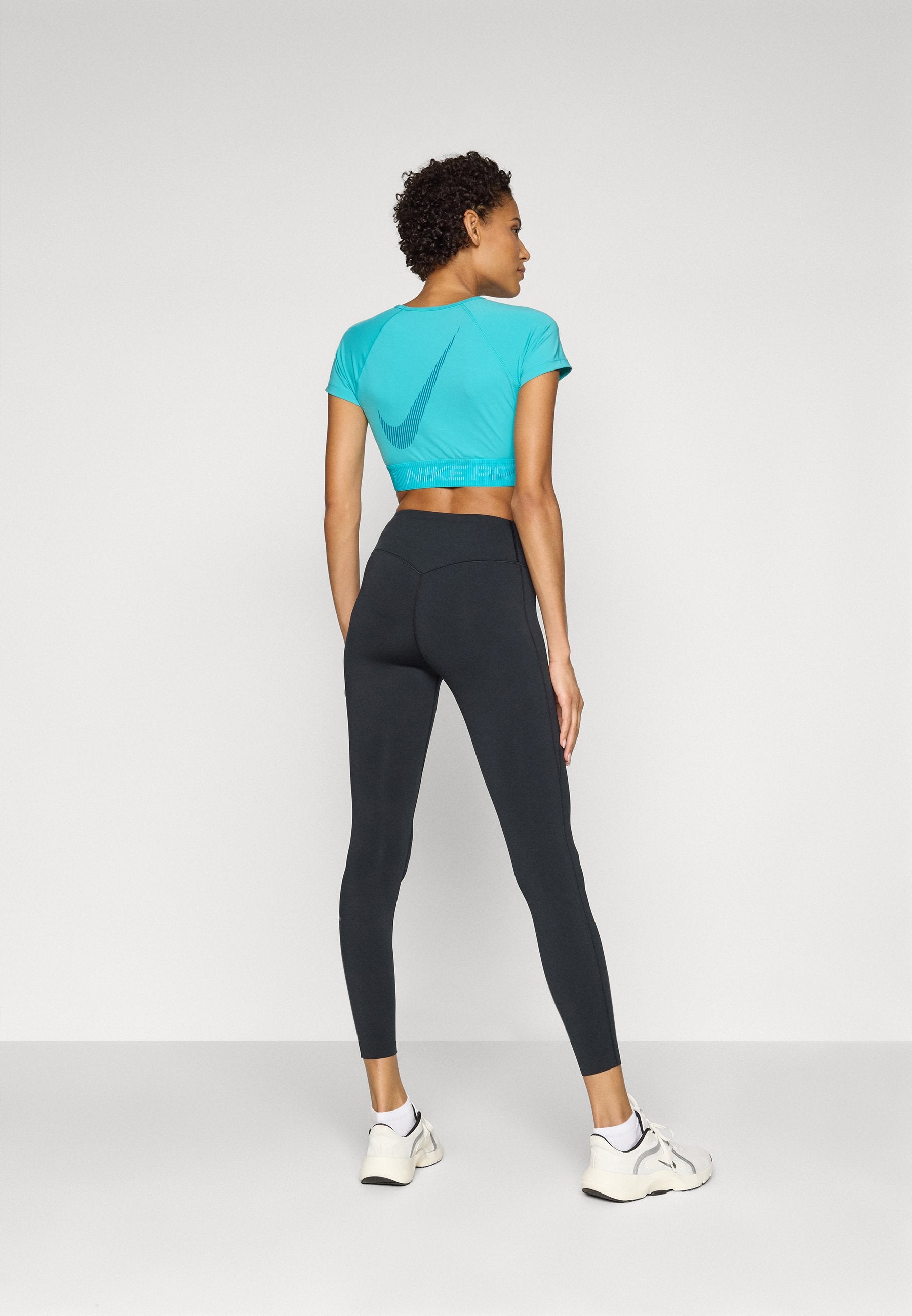 W NK DF UNVRSA HR 7/8 TGHT PKT - Leggings - black/anthracite/smoke grey