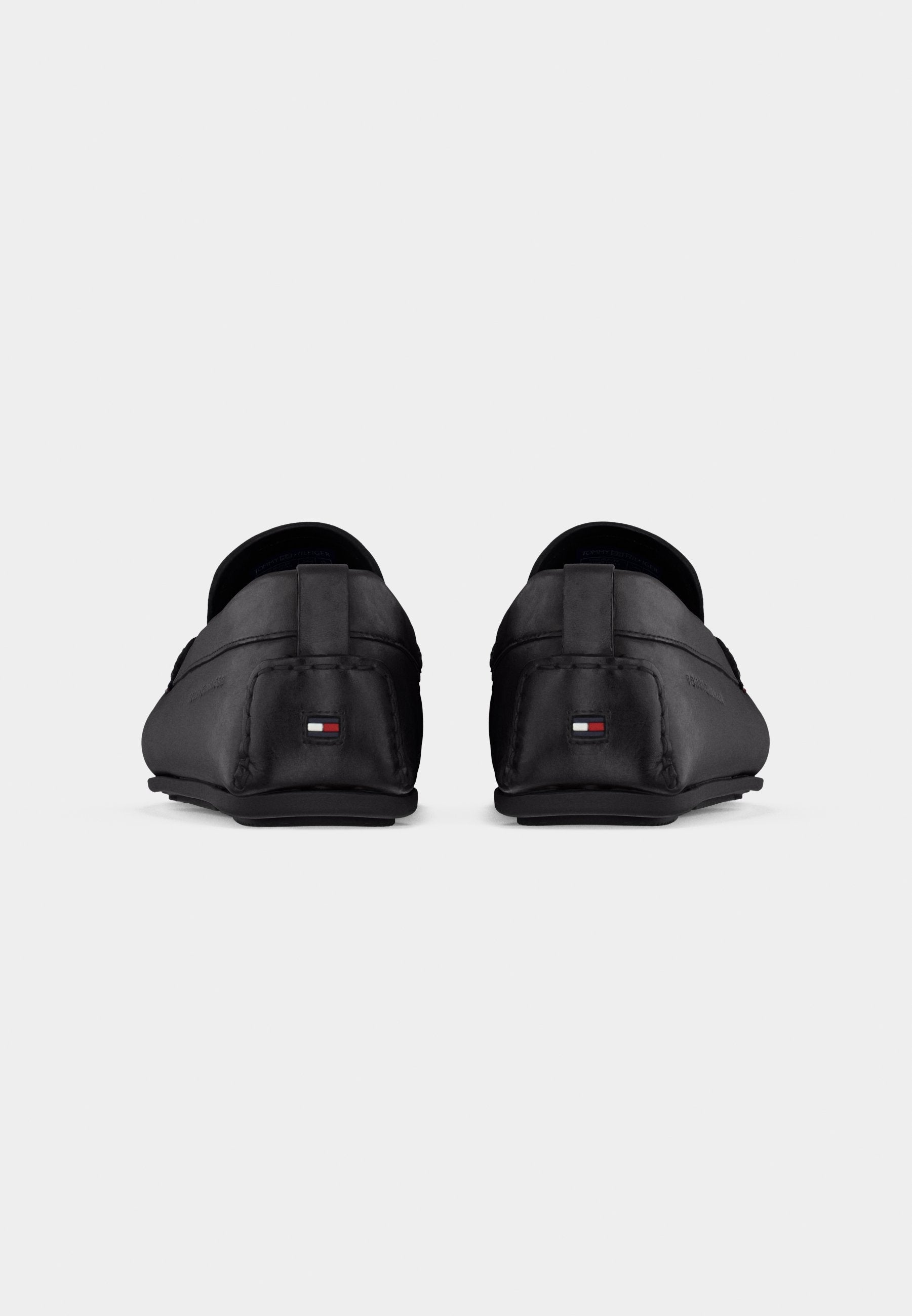 LOGO LEATHER DRIVER SHOES - Moccasins - black