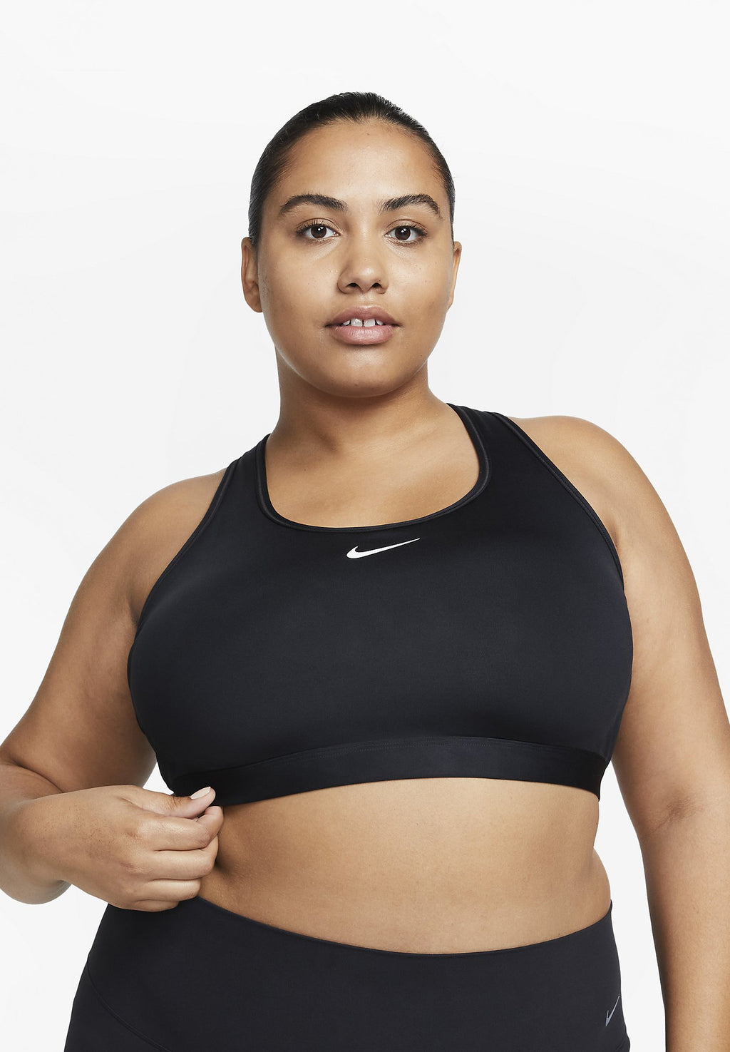 SPORTS BRA - Medium support sports bra - black white