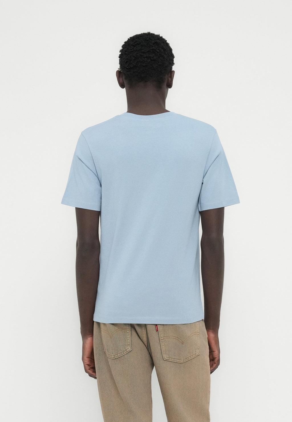 JPRBLUALEX TEE - Print T-shirt - ashley blue