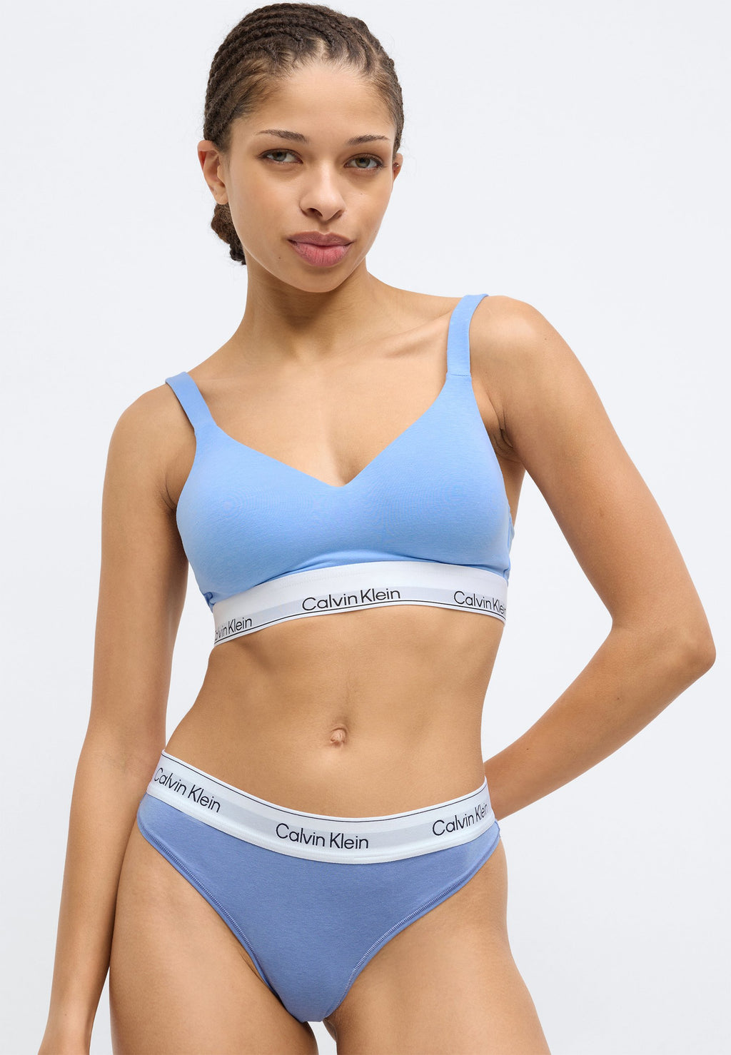 THONG 2 PACK - Thong - black/blue tulip