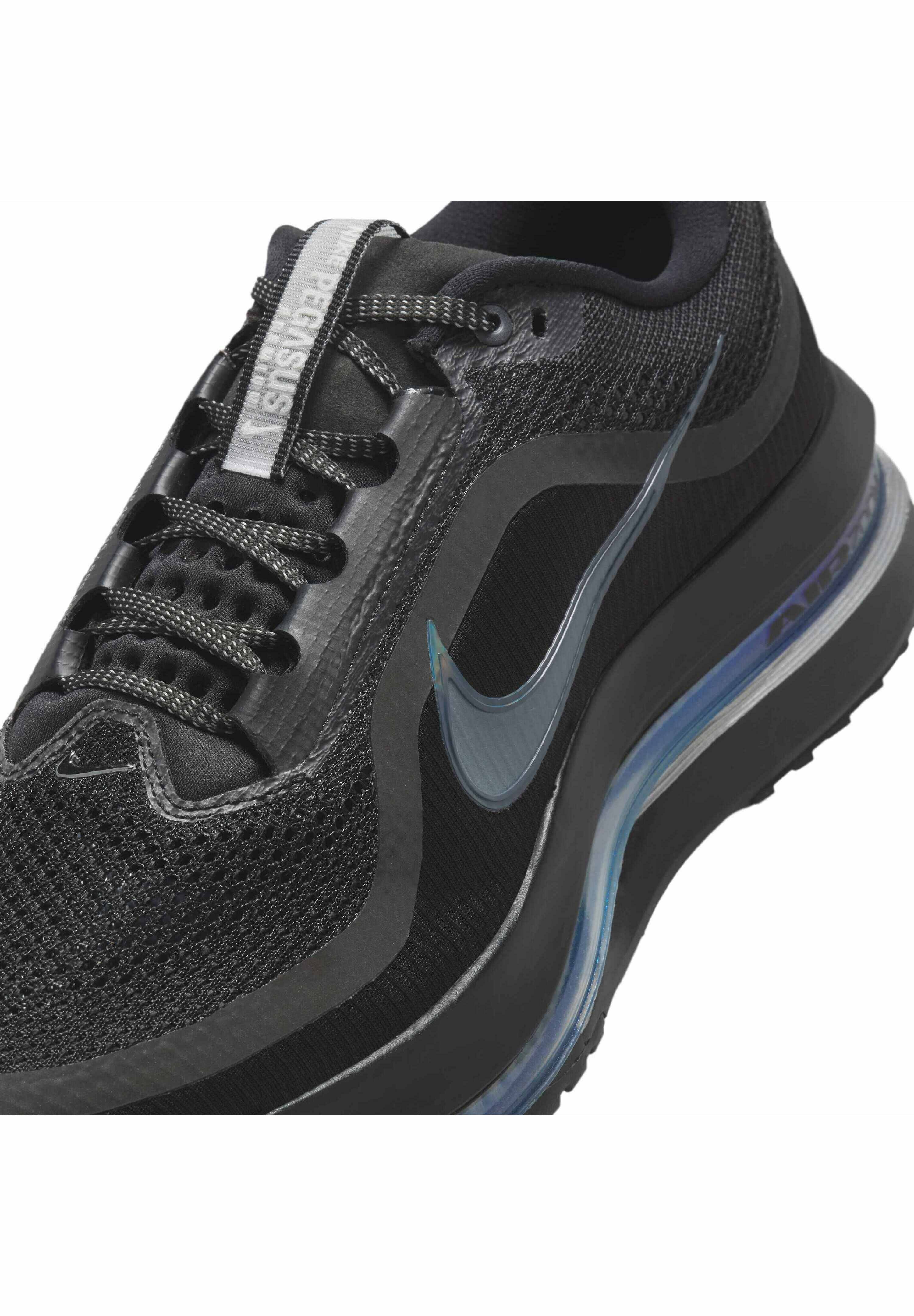 PEGASUS PREMIUM - Road running shoes - black/metallic silver-coloured