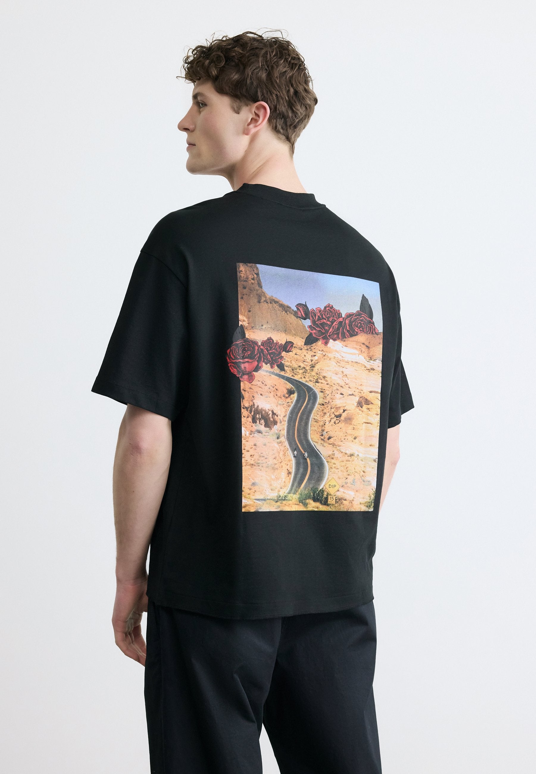 DOMANS - Print T-shirt - black