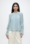 BRADIA - Blouse - open green