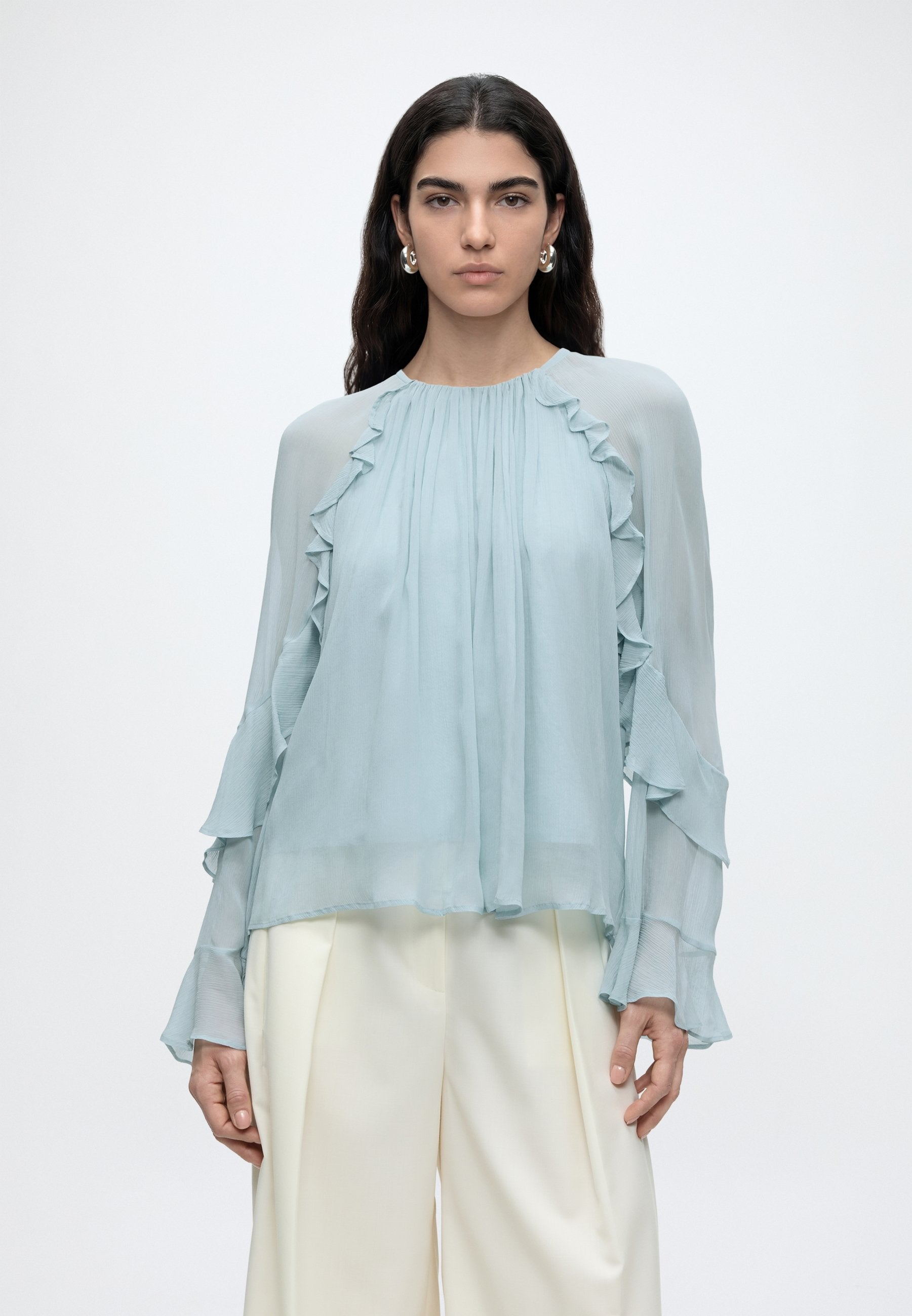BRADIA - Blouse - open green