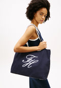 CANVAS BEACH TOTE BAG WITH POUCH - Tote bag - space blue