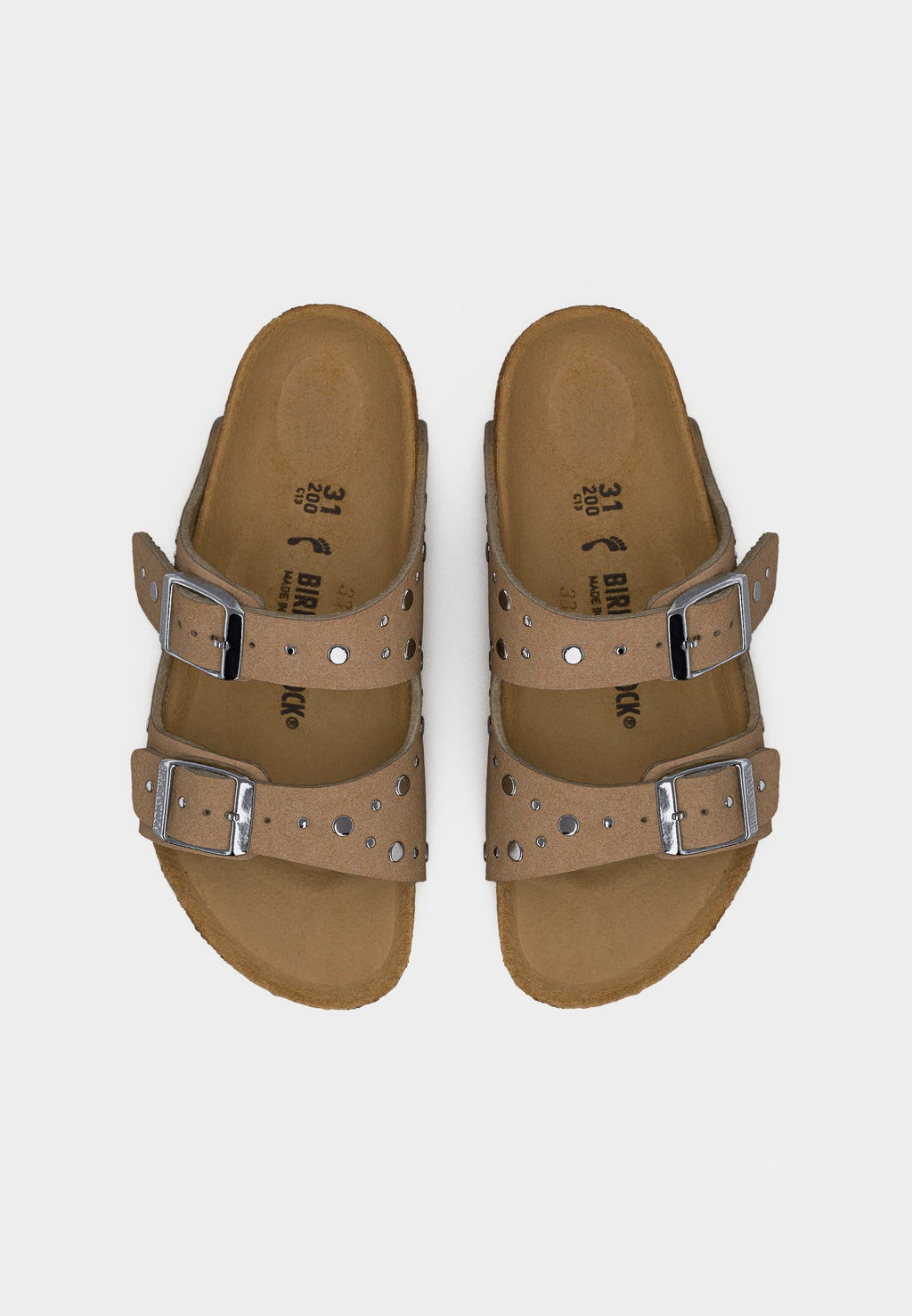 ARIZONA RIVETS KIDS NARROW - Sandals - taupe
