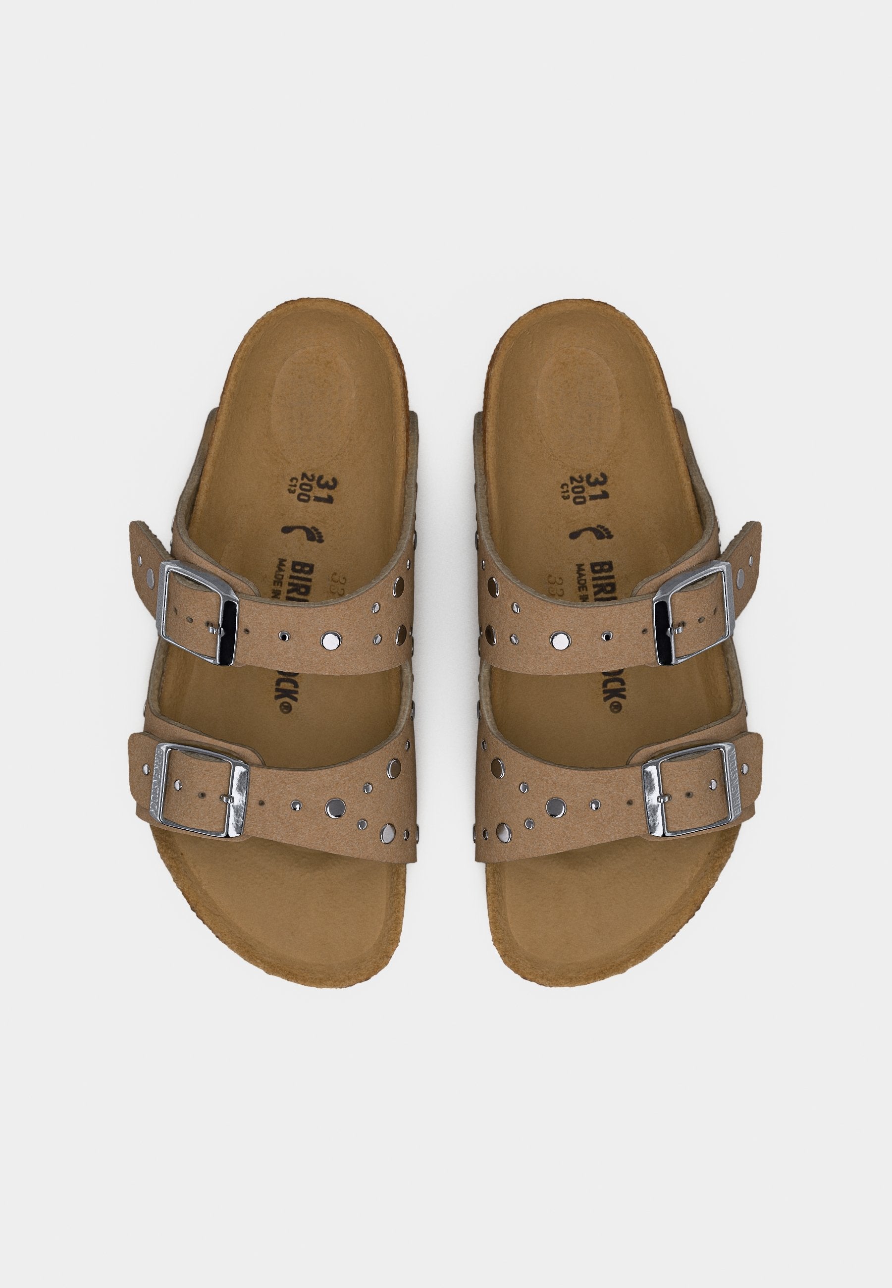 ARIZONA RIVETS KIDS NARROW - Sandals - taupe