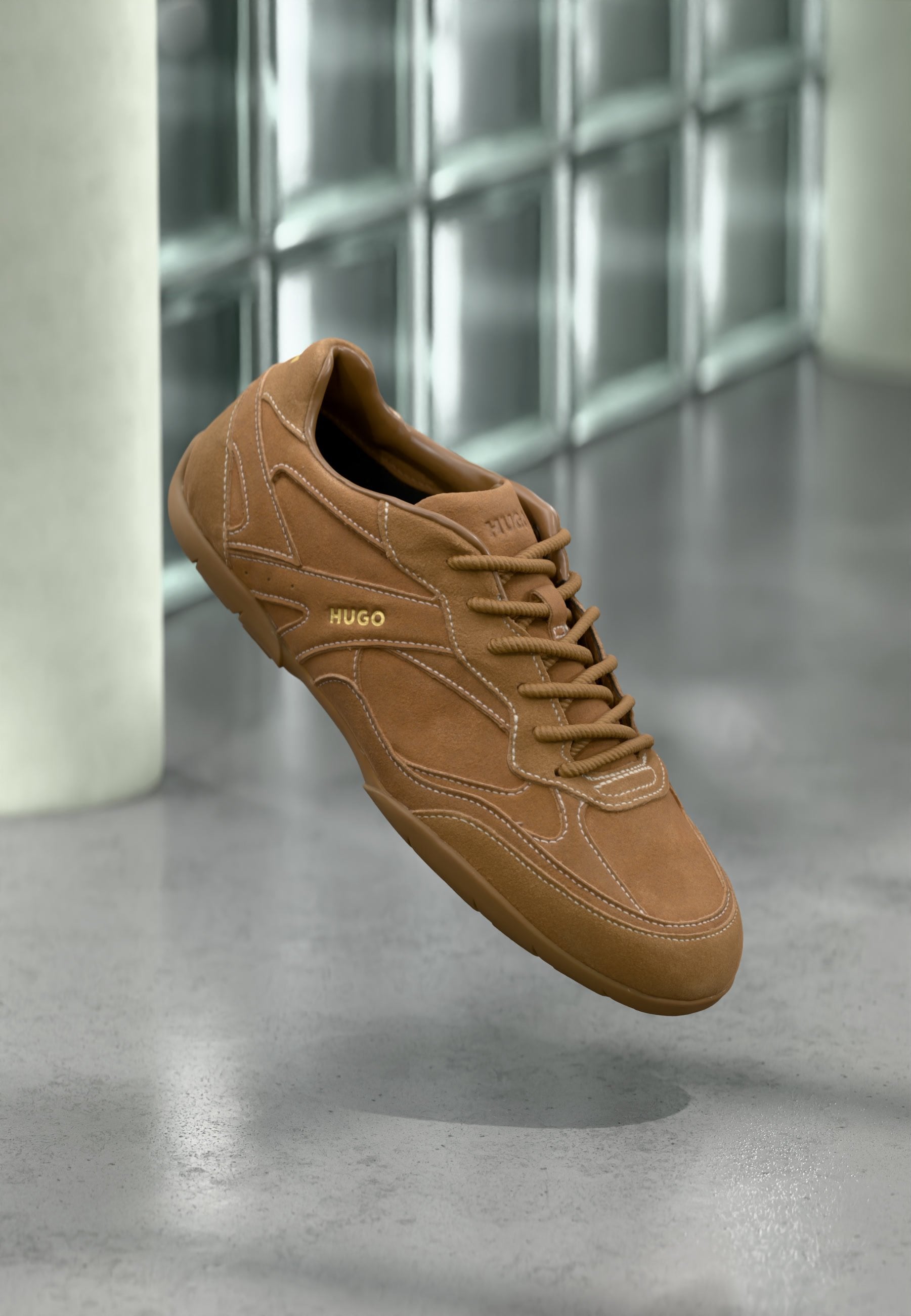KEESTON - Trainers - medium brown