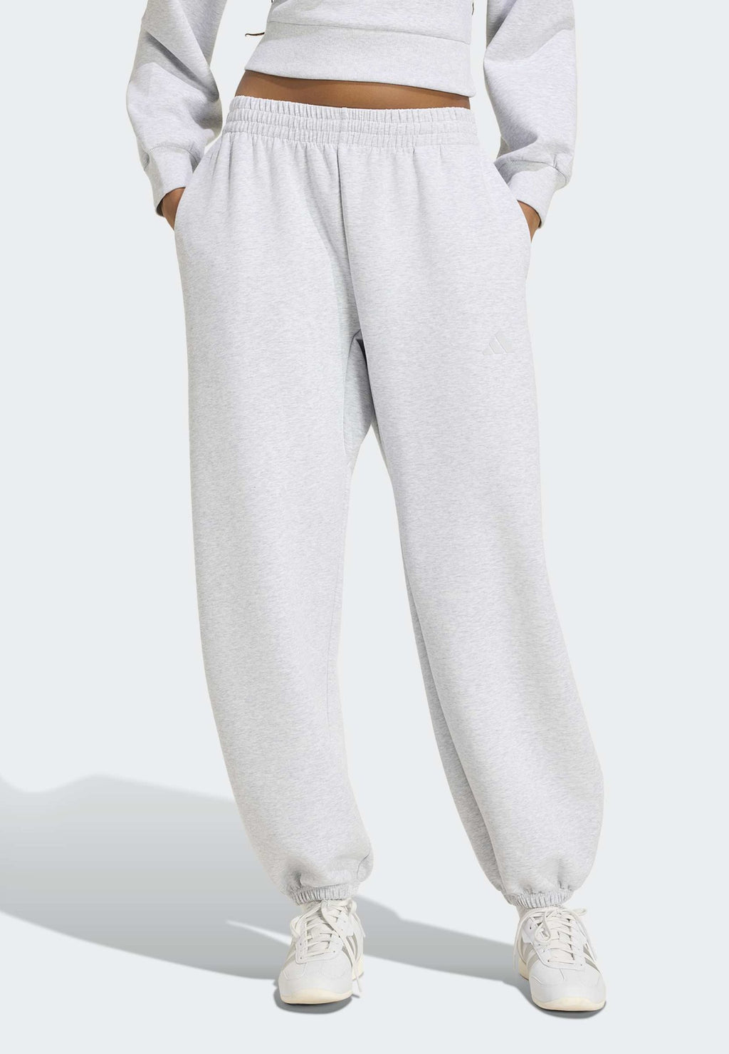 SOFT LUX PANTS - Tracksuit bottoms - light grey heather