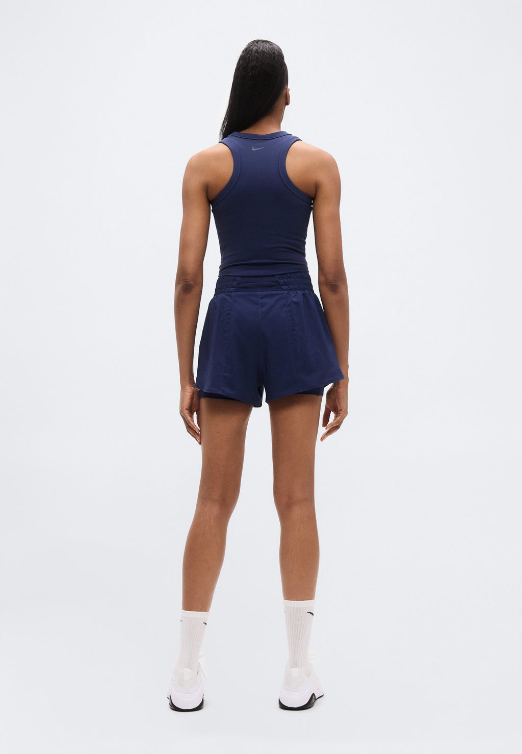 ONE SHORT - 2-in-1 shorts - midnight navy/white