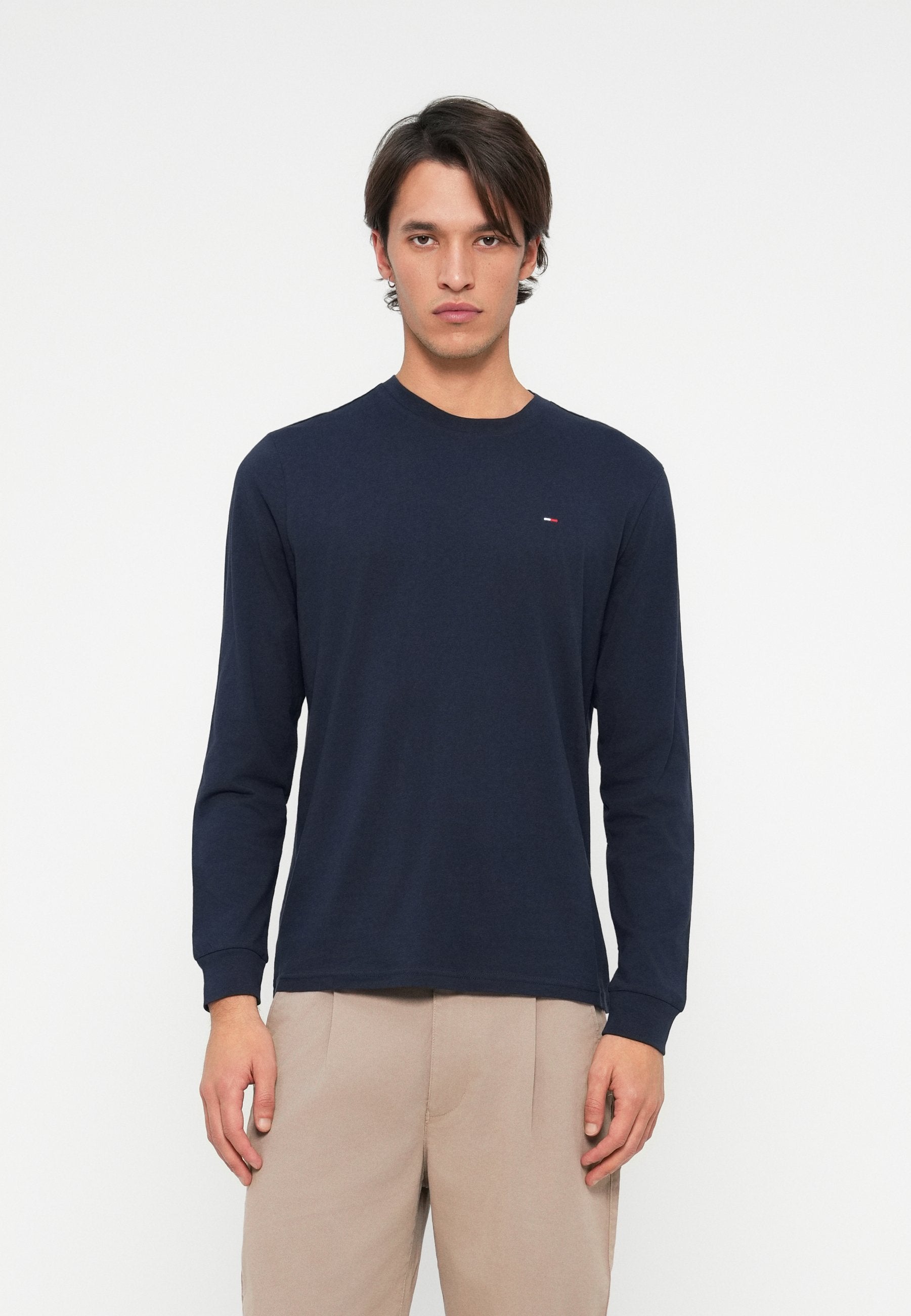 SLIM 2 PACK  - Long sleeved top - ecru/dark night navy