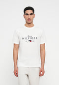 LOGO GRAPHIC JERSEY CREW NECK T-SHIRT - Print T-shirt - white
