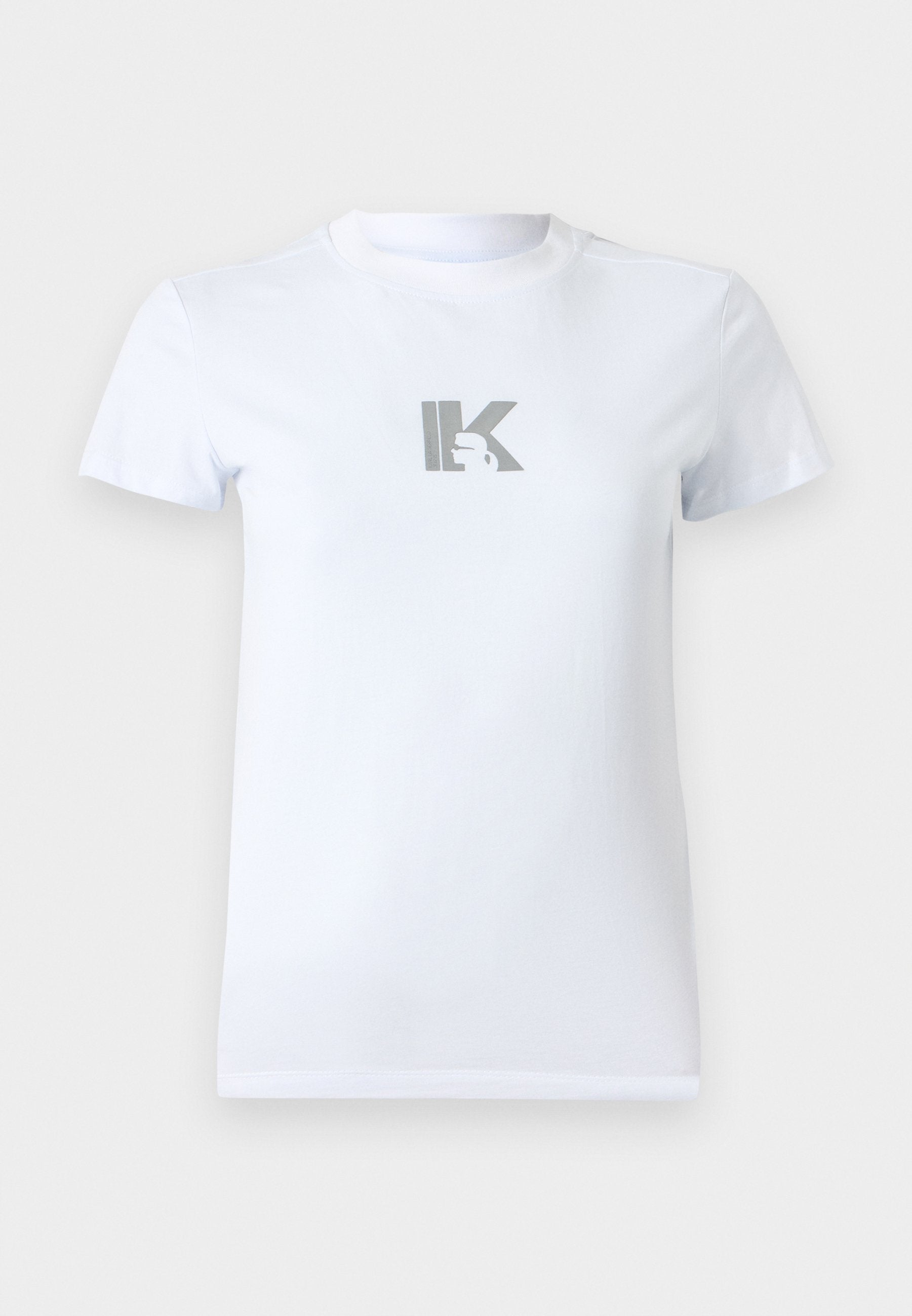 SLIM K LOGO - Print T-shirt - white