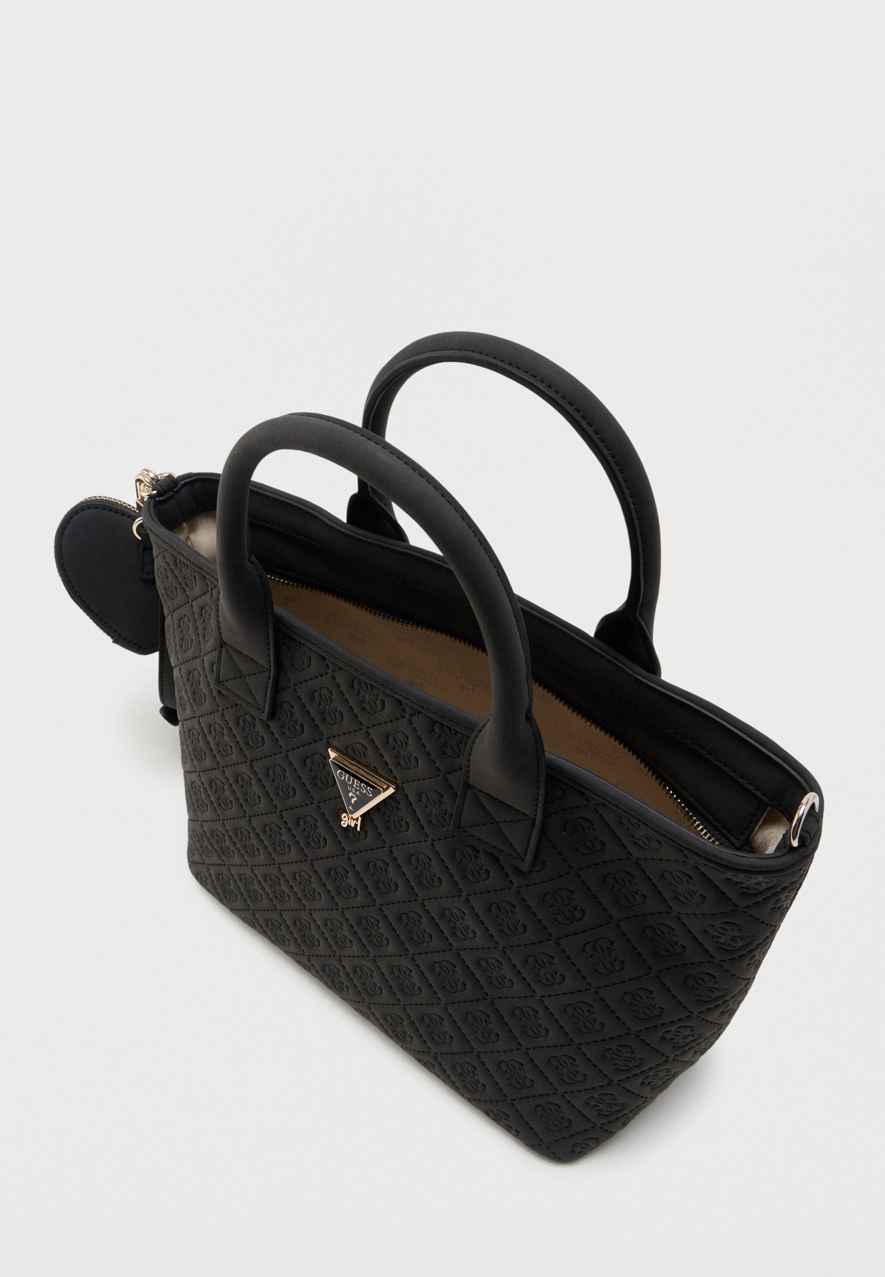 DEBOSSED TOTE BAG UNISEX - Handbag - jet black