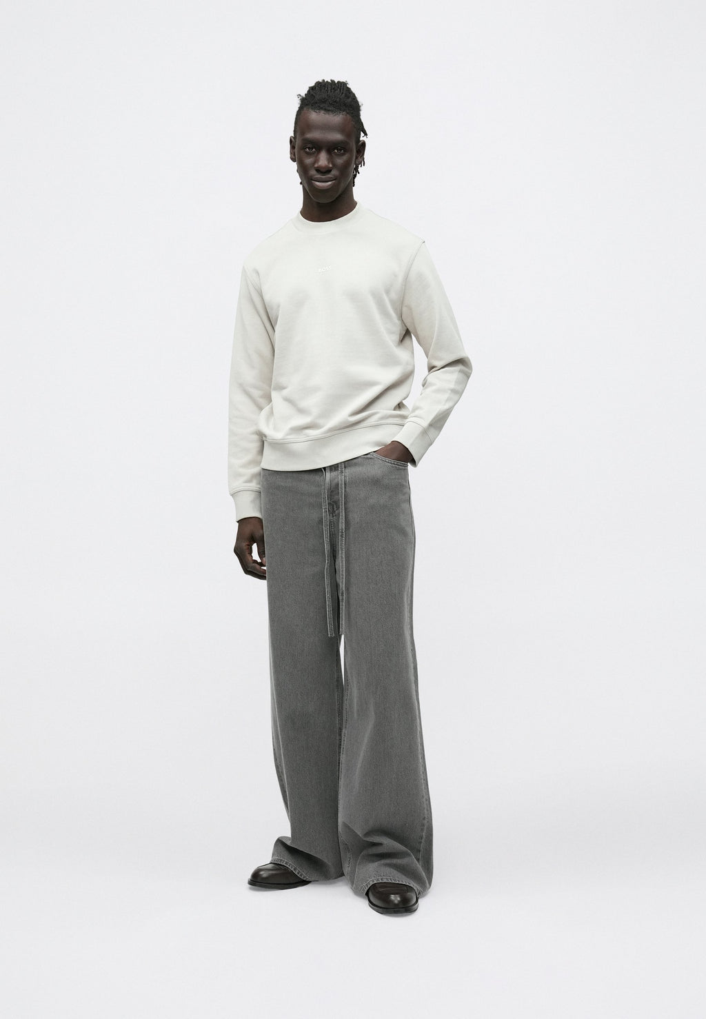 Sweatshirt - open grey