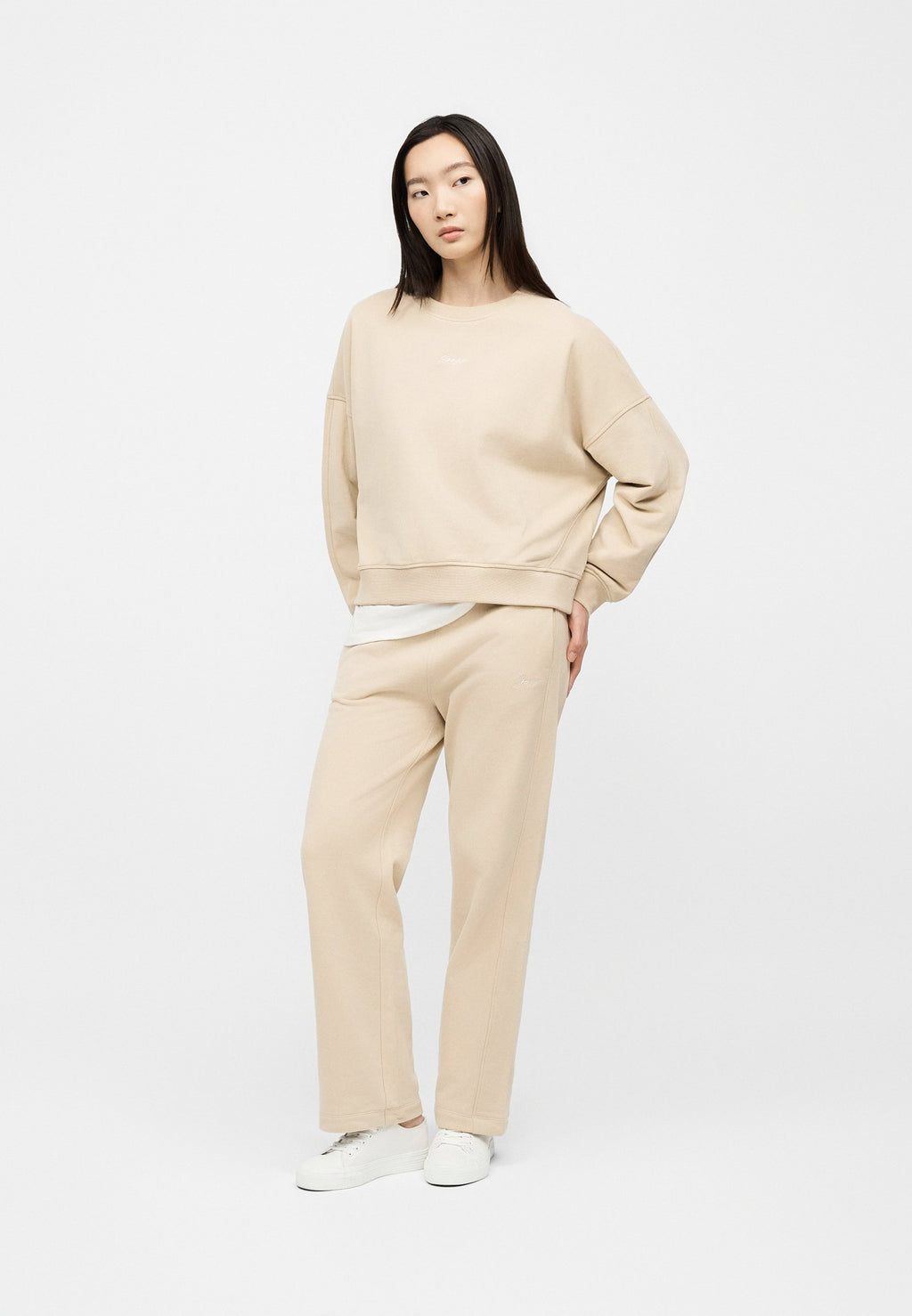 ENDLESS - Tracksuit bottoms - open beige