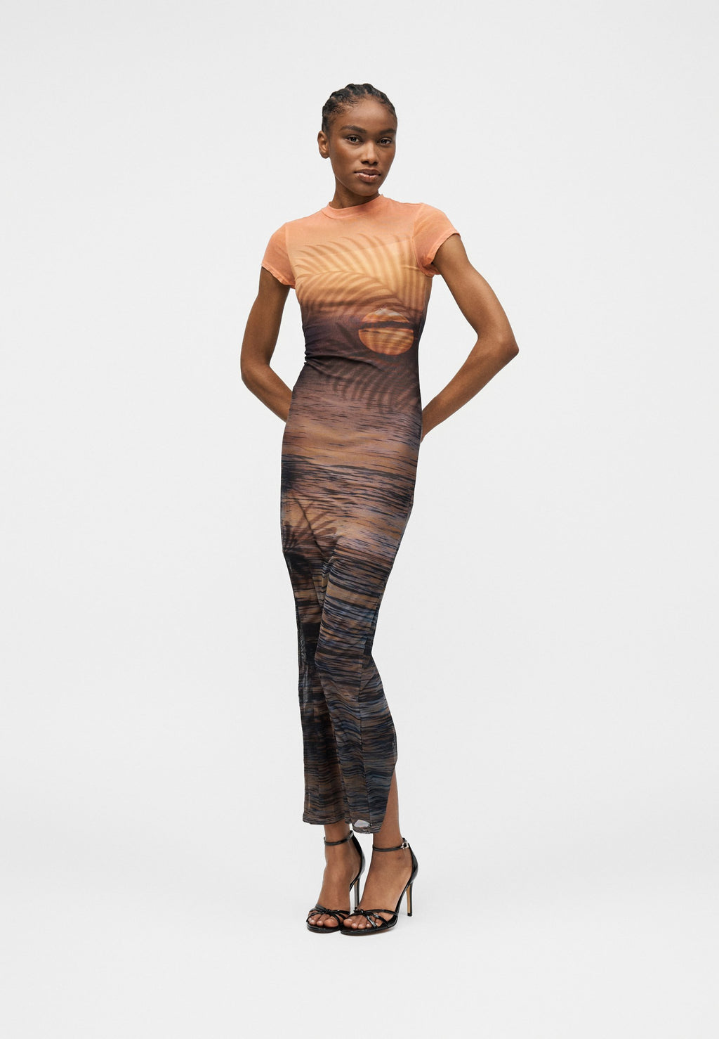 BEACH SUNSET DRESS - Day dress - peach coral/multi-coloured