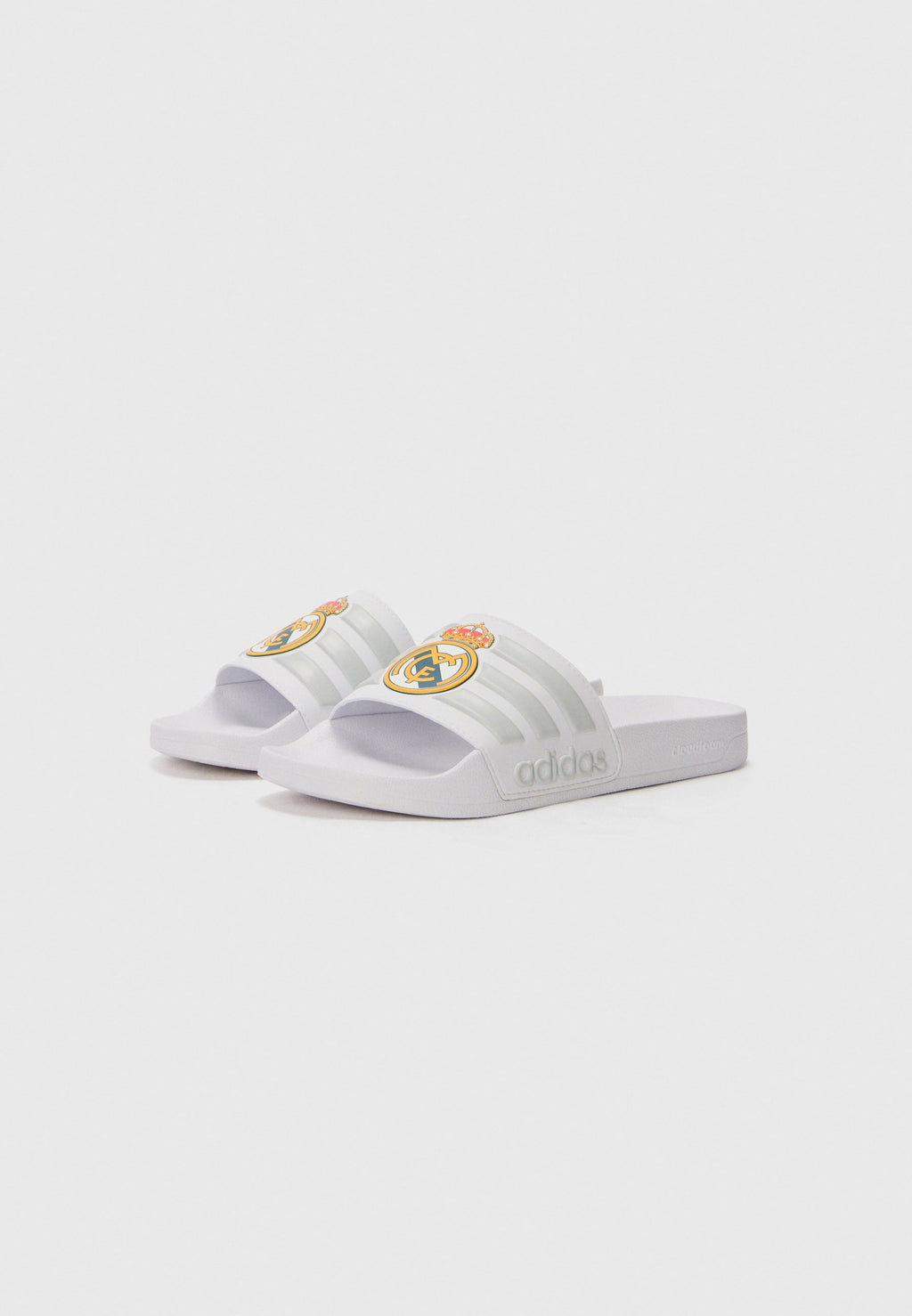 ADILETTE REAL MADRID UNISEX - Mules - white/solid grey