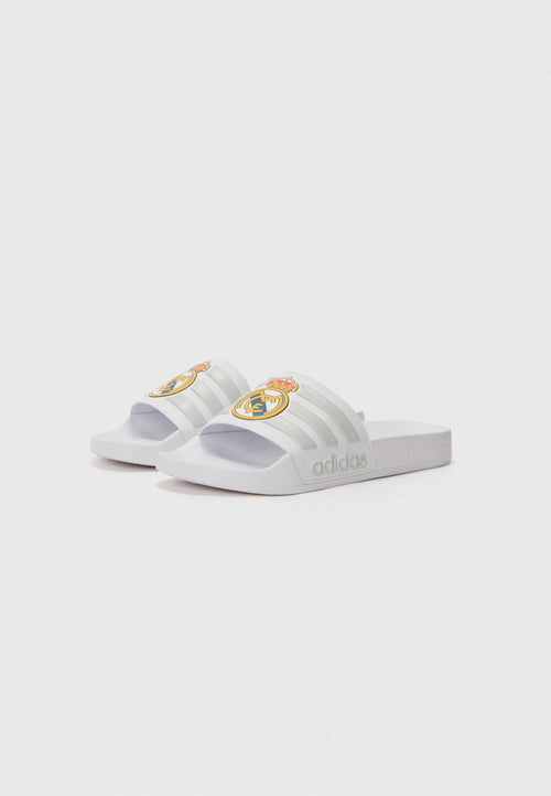 ADILETTE REAL MADRID UNISEX - Mules - white/solid grey