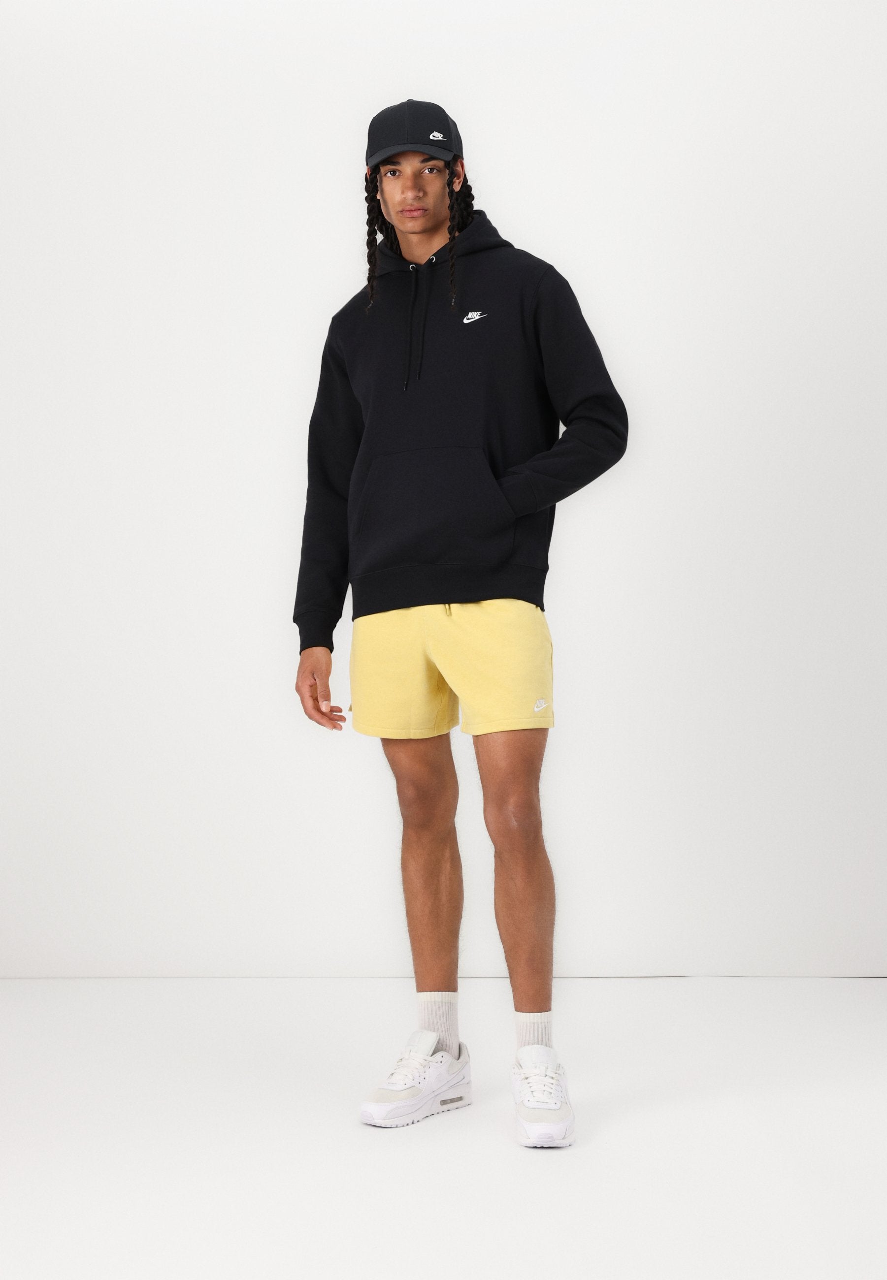 CLUB HOODIE - Sweat à capuche - noir noir/blanc