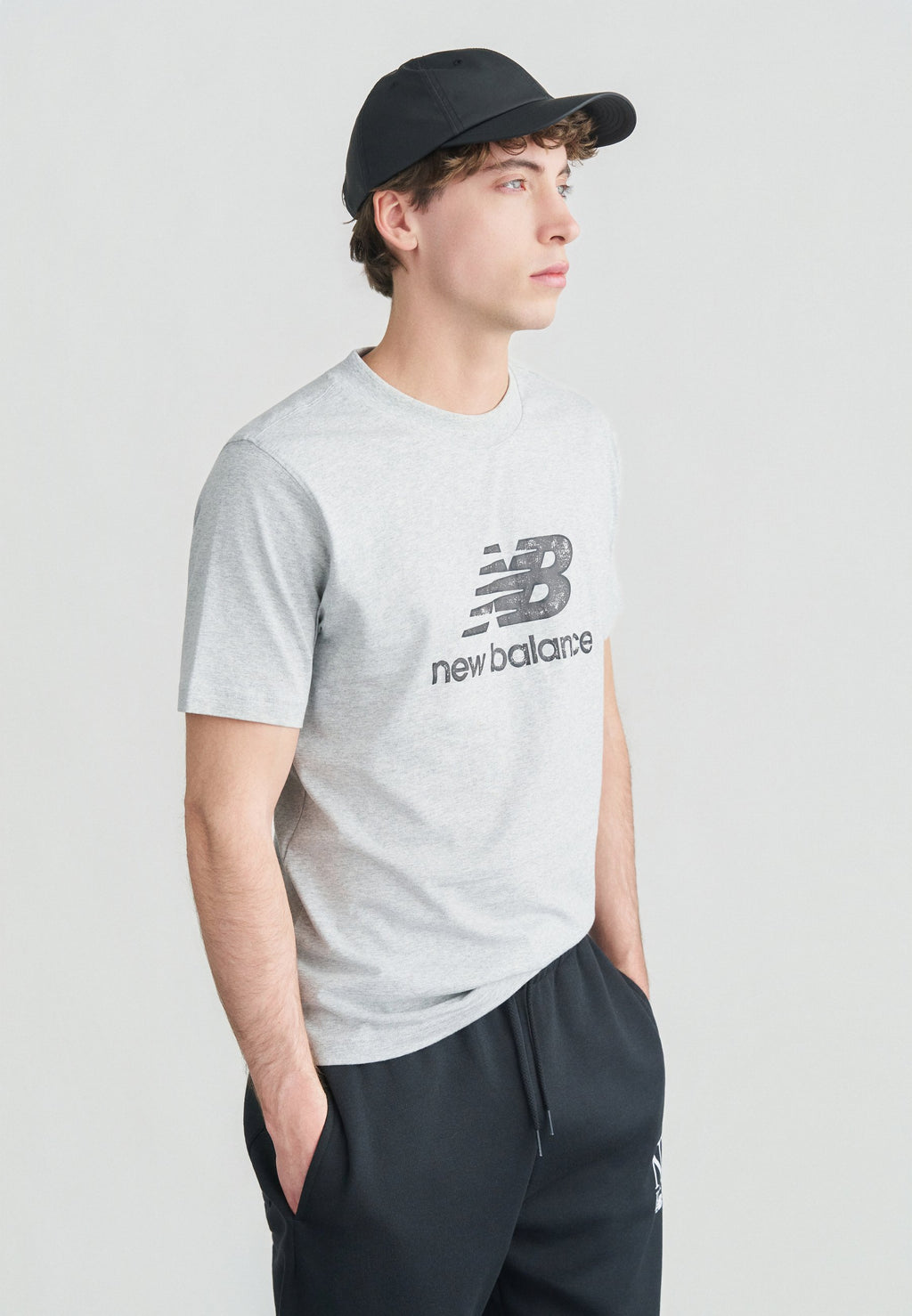 SPORT ESSENTIALS STAMP LOGO UNISEX - Print T-shirt - grey/black