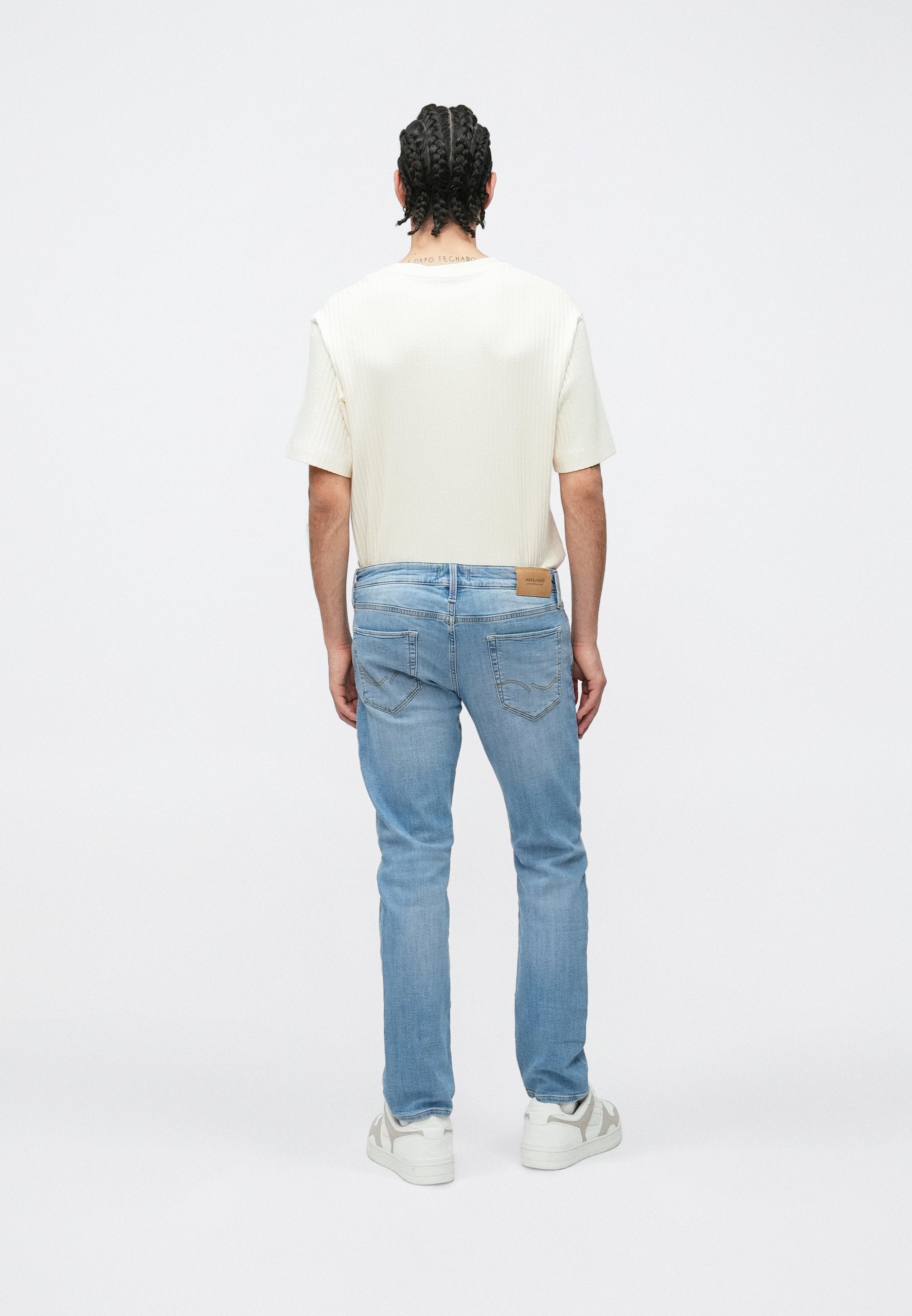 JJIGLENN JJICON - Slim fit jeans - blue denim