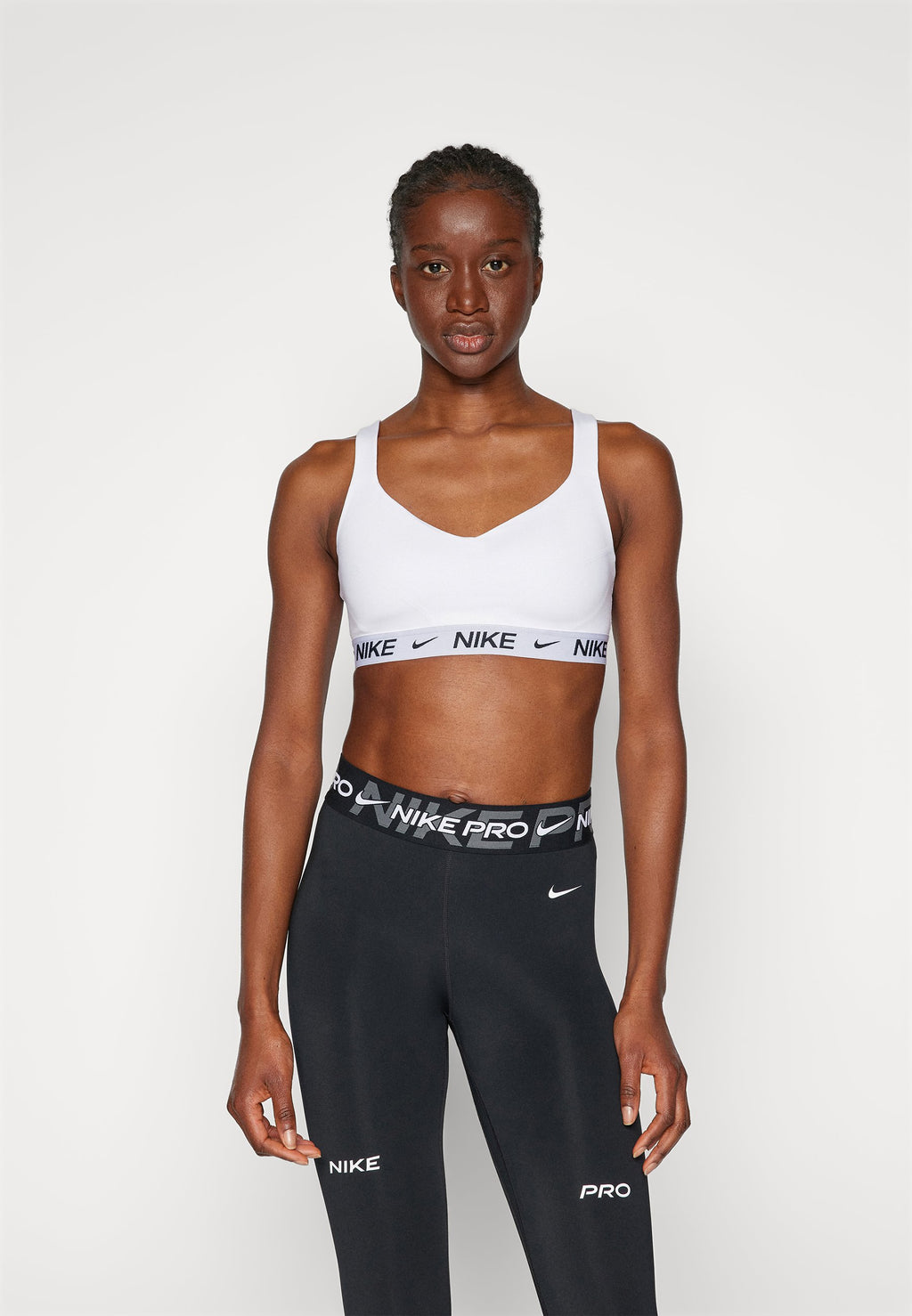 INDY - Medium support sports bra - white stone mauve black