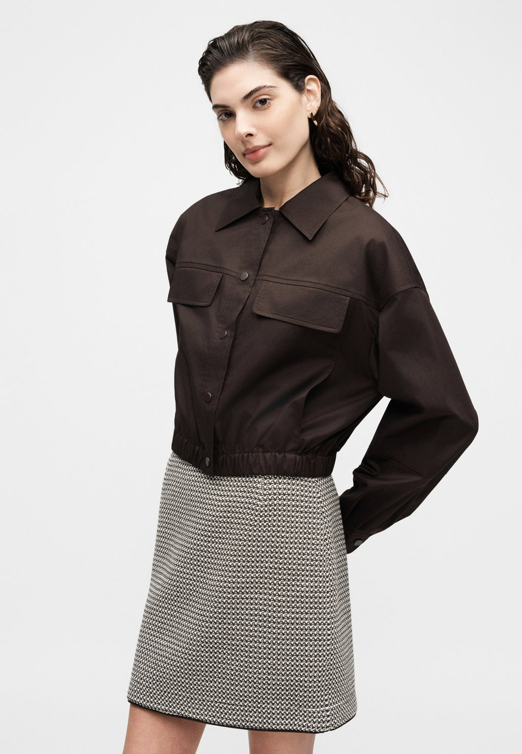 JUSOLA - Summer jacket - dark brown