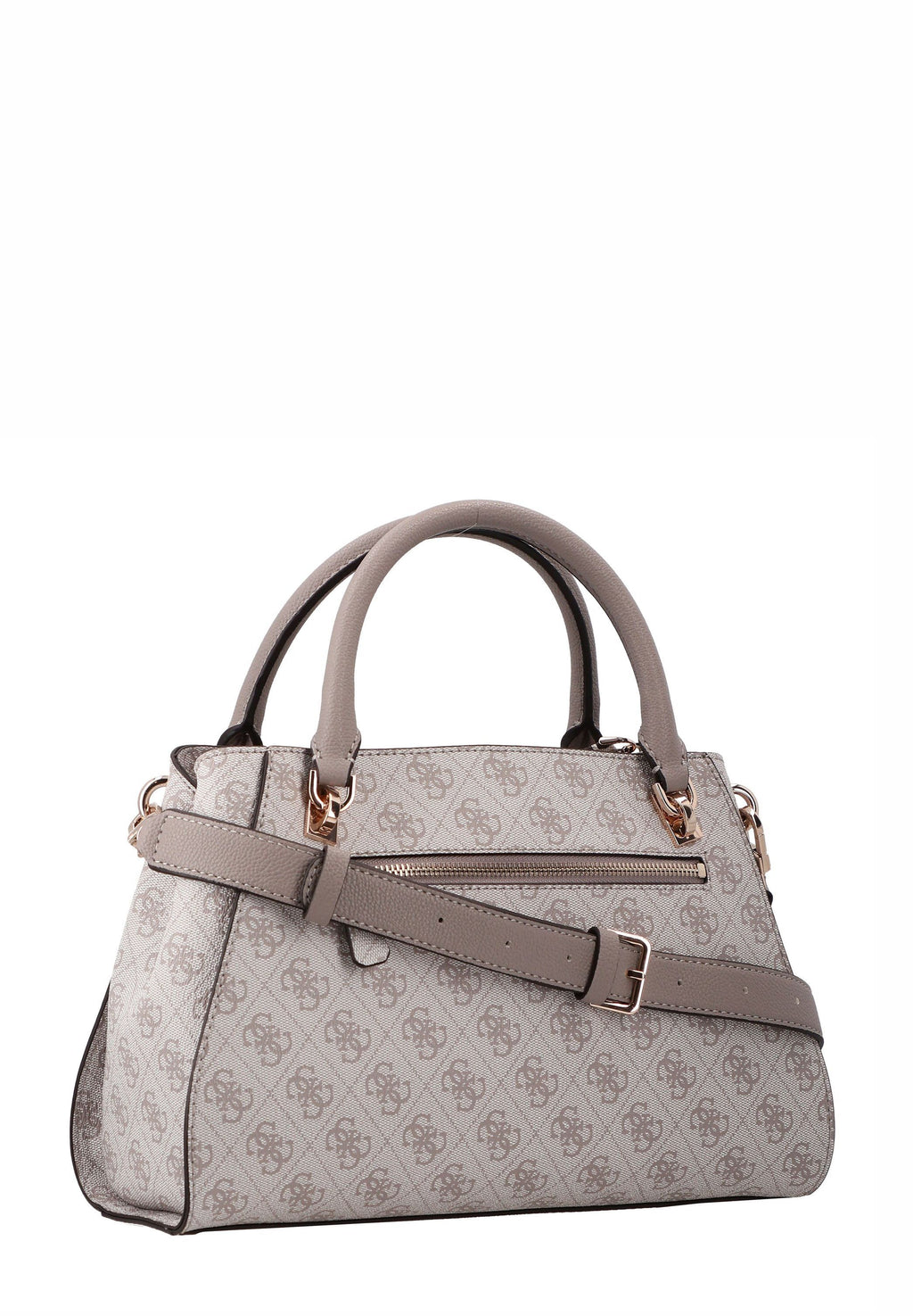 NOELLE LUXURY SATCHEL - Handbag - dark taupe logo