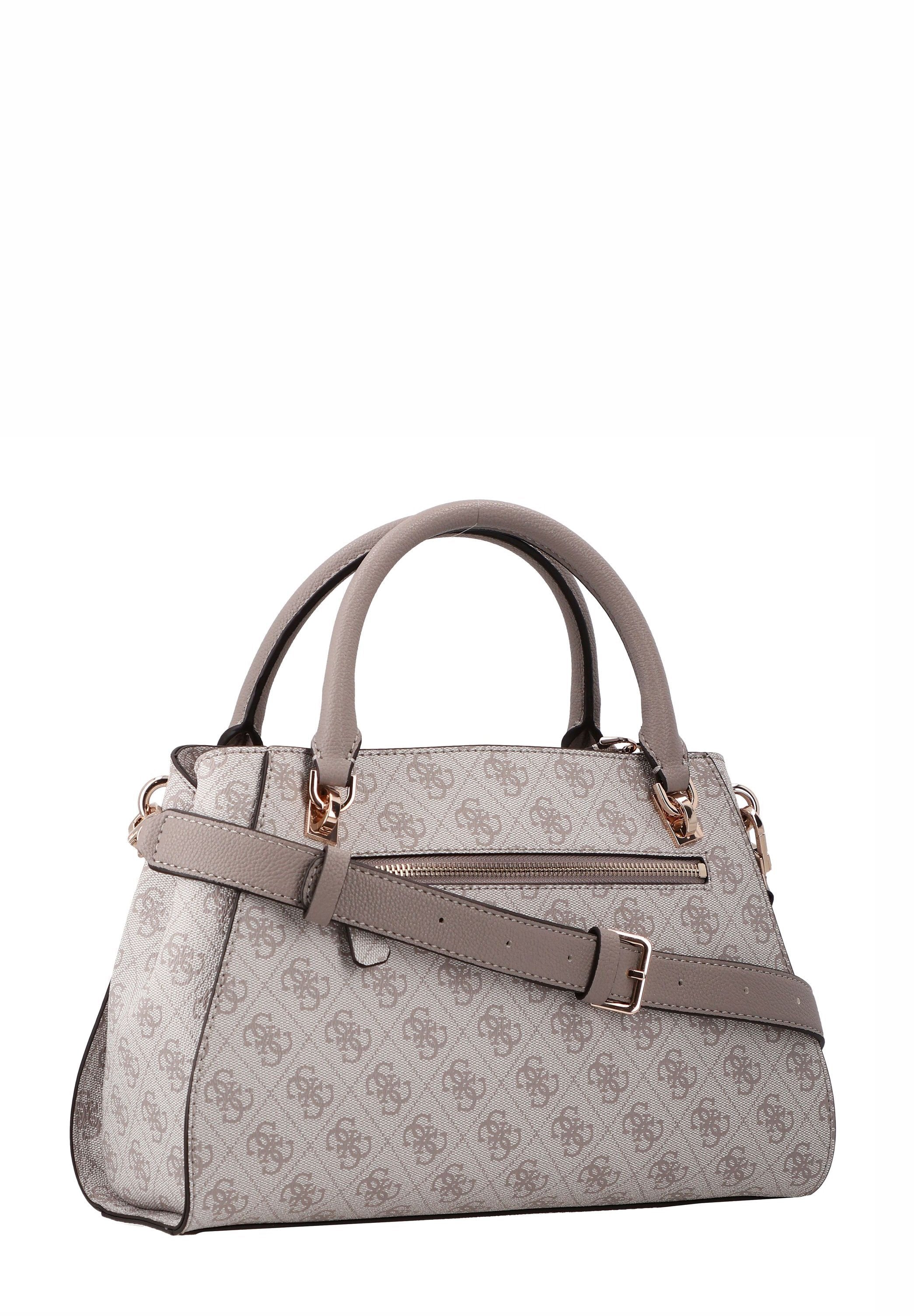 NOELLE LUXURY SATCHEL - Handbag - dark taupe logo