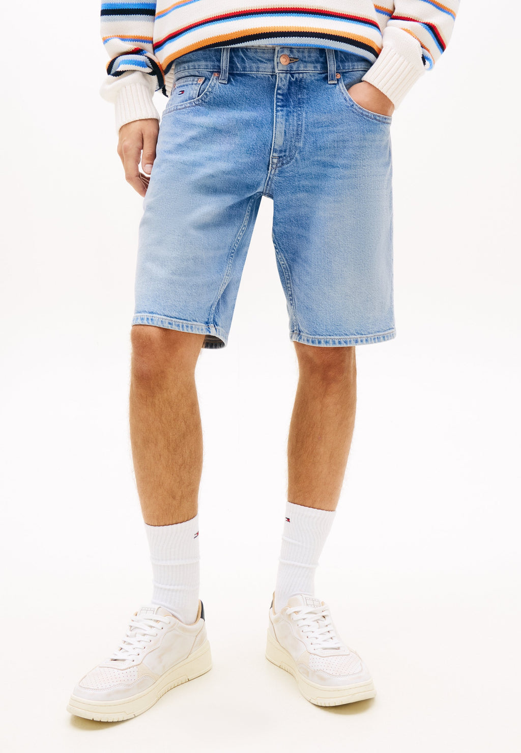 SCANTON WHISKERED SLIM DENIM SHORTS - Denim shorts - denim medium