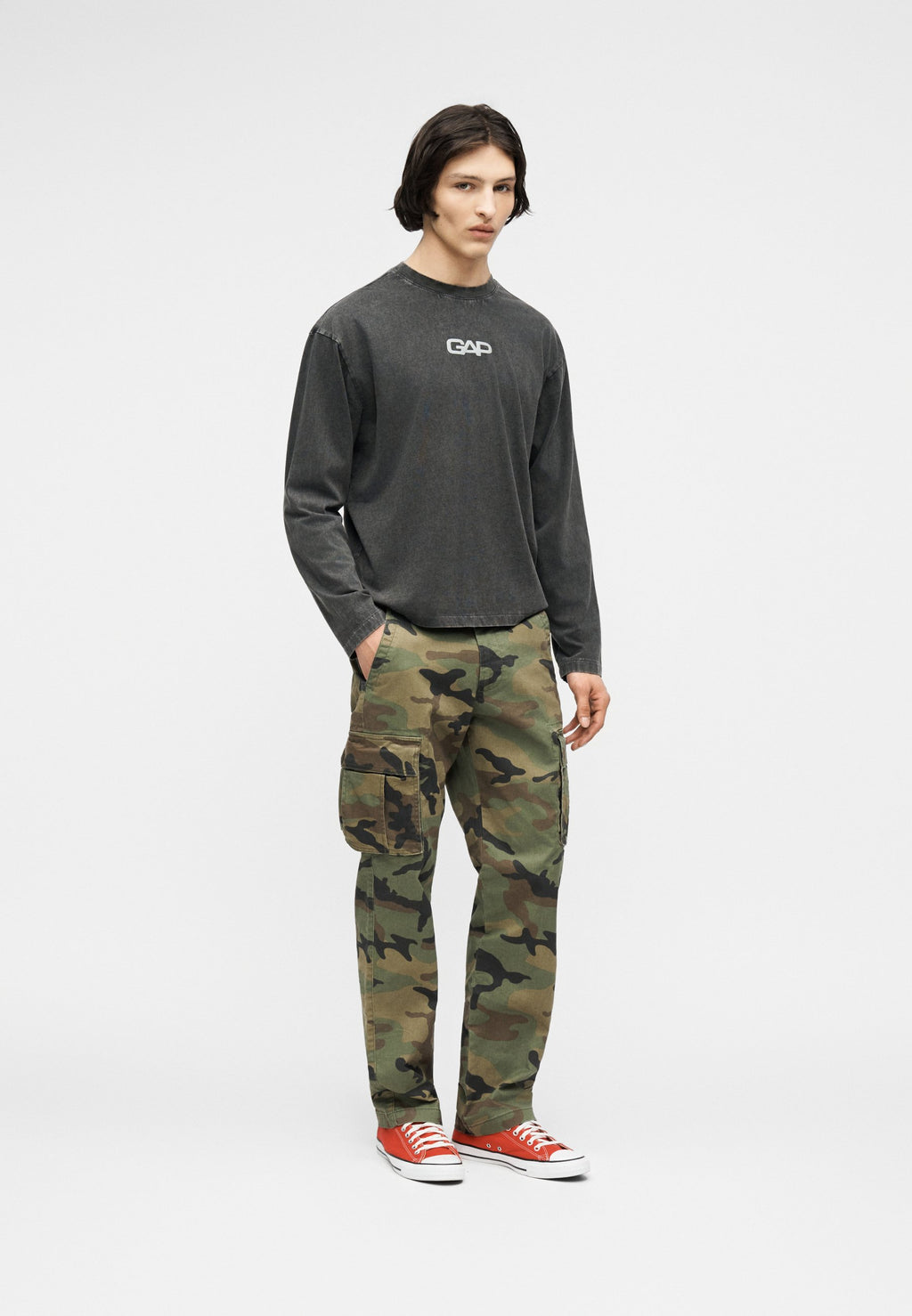 LOGO TEE - Long sleeved top - moonless night