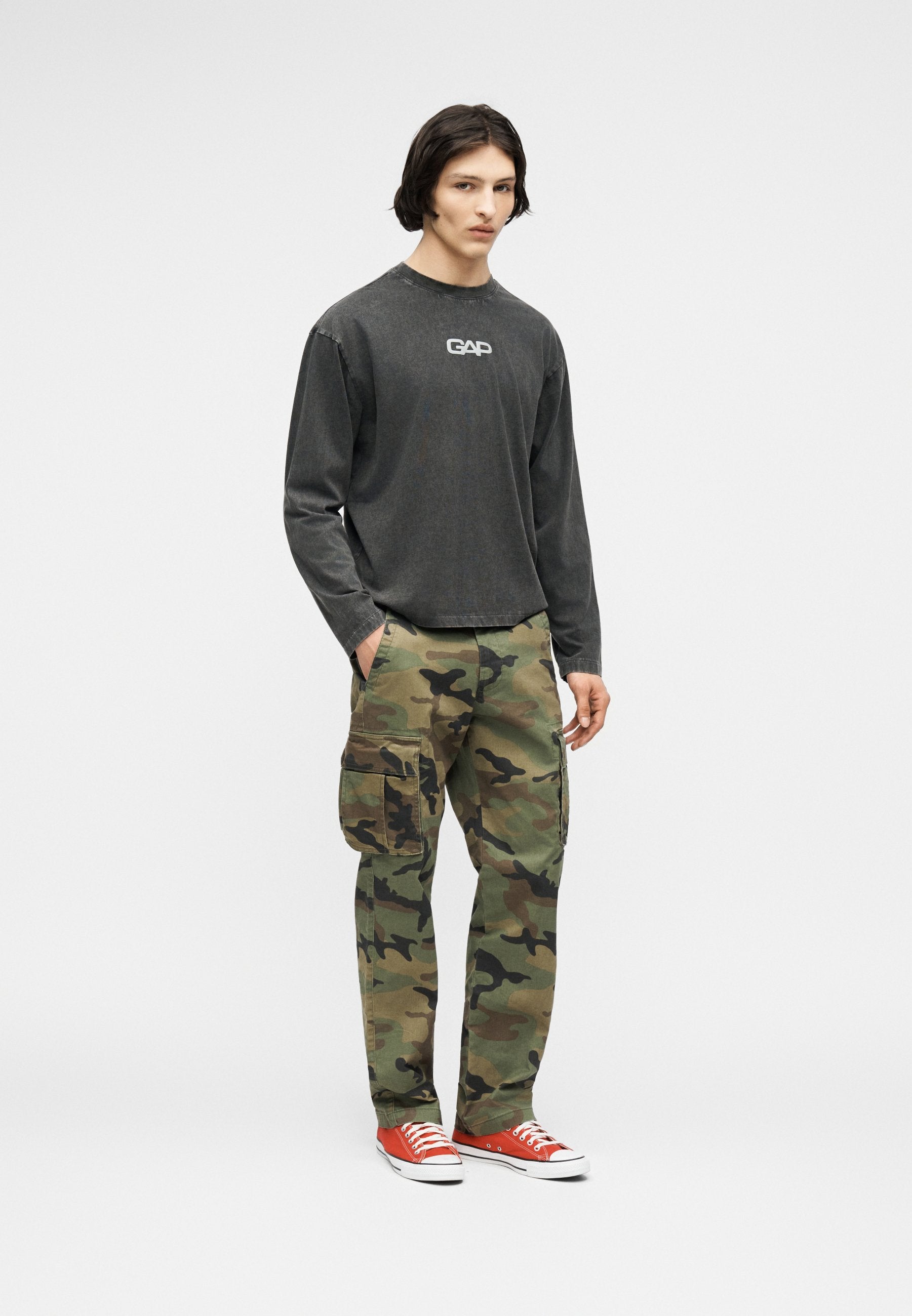 LOGO TEE - Long sleeved top - moonless night
